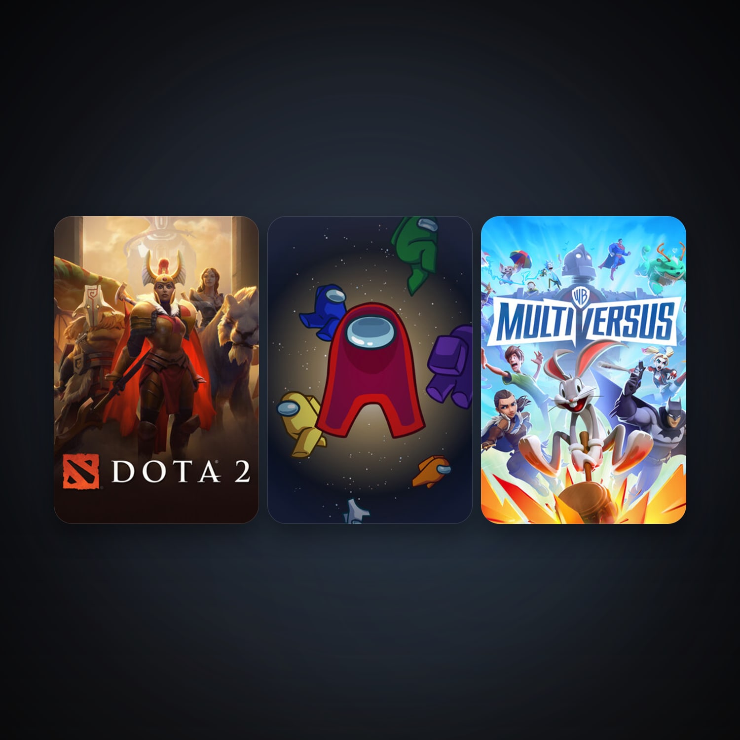 Dota 2 + Among Us, 3 games, clean — HabibiAccounts
