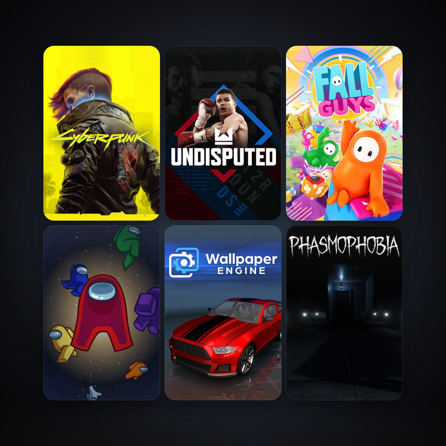 Wallpaper Engine + Phasmophobia, 13 games, clean — HabibiAccounts
