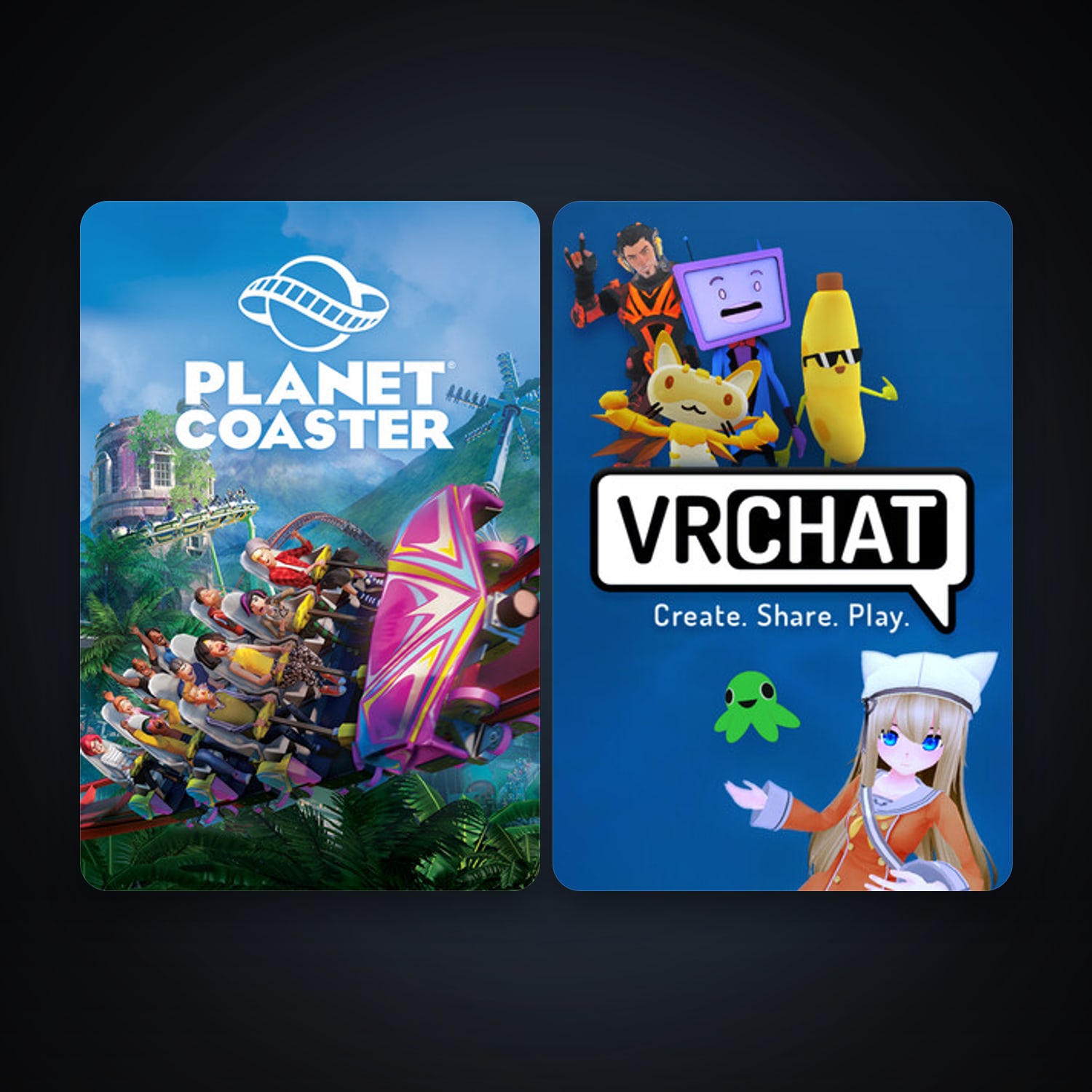 VRChat + Planet Coaster, 2 games, clean — HabibiAccounts