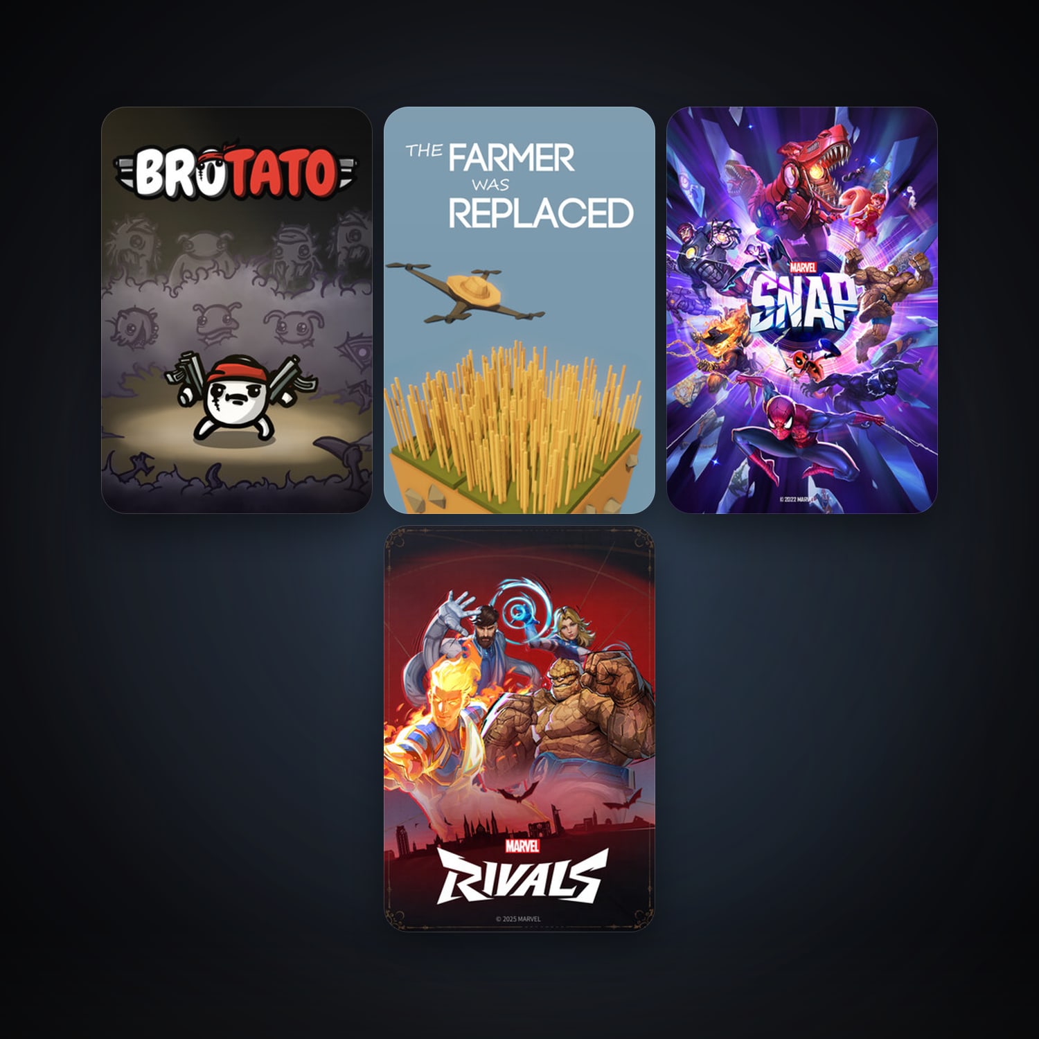 Brotato + MARVEL SNAP, 4 games, clean — HabibiAccounts