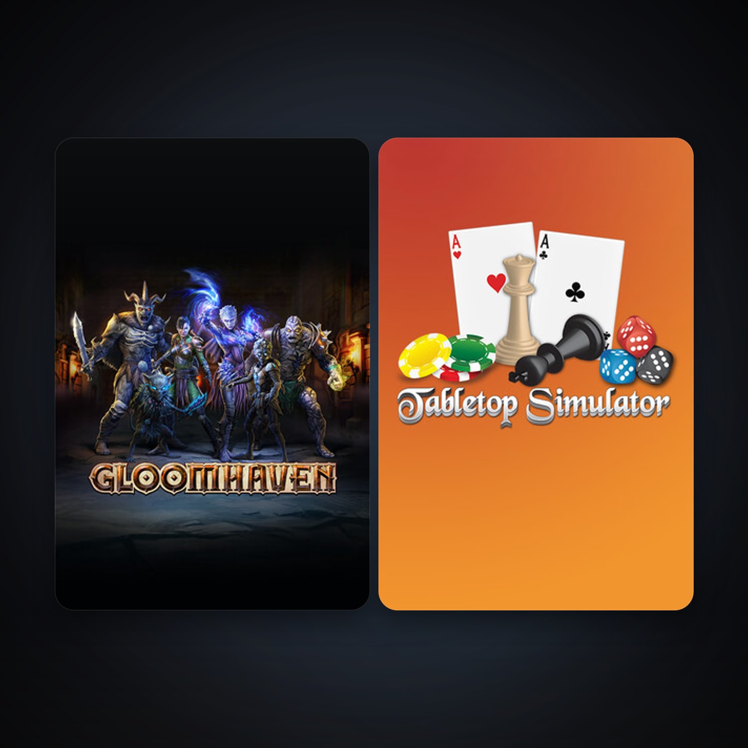 Tabletop Simulator + Gloomhaven, 2 games, clean — HabibiAccounts