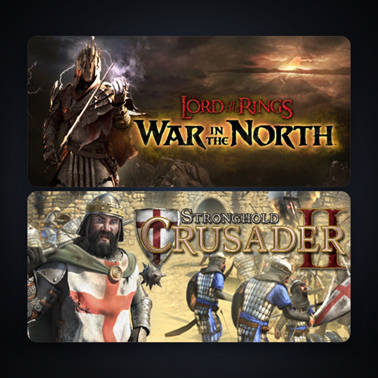 Lord of the Rings: War in the North + Stronghold Crusader 2, 3 games, clean — HabibiAccounts