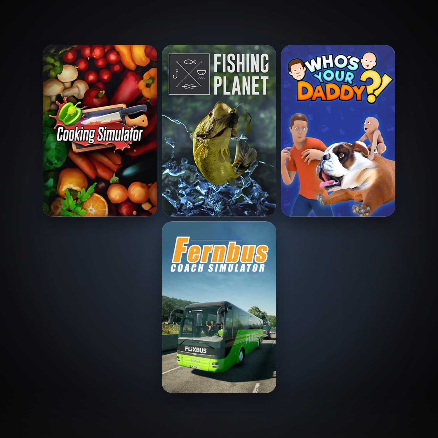 هالحساب ستيم فلين، Fishing Planet وFernbus Simulator، 12 لعبة، صامد واضح — HabibiAccounts