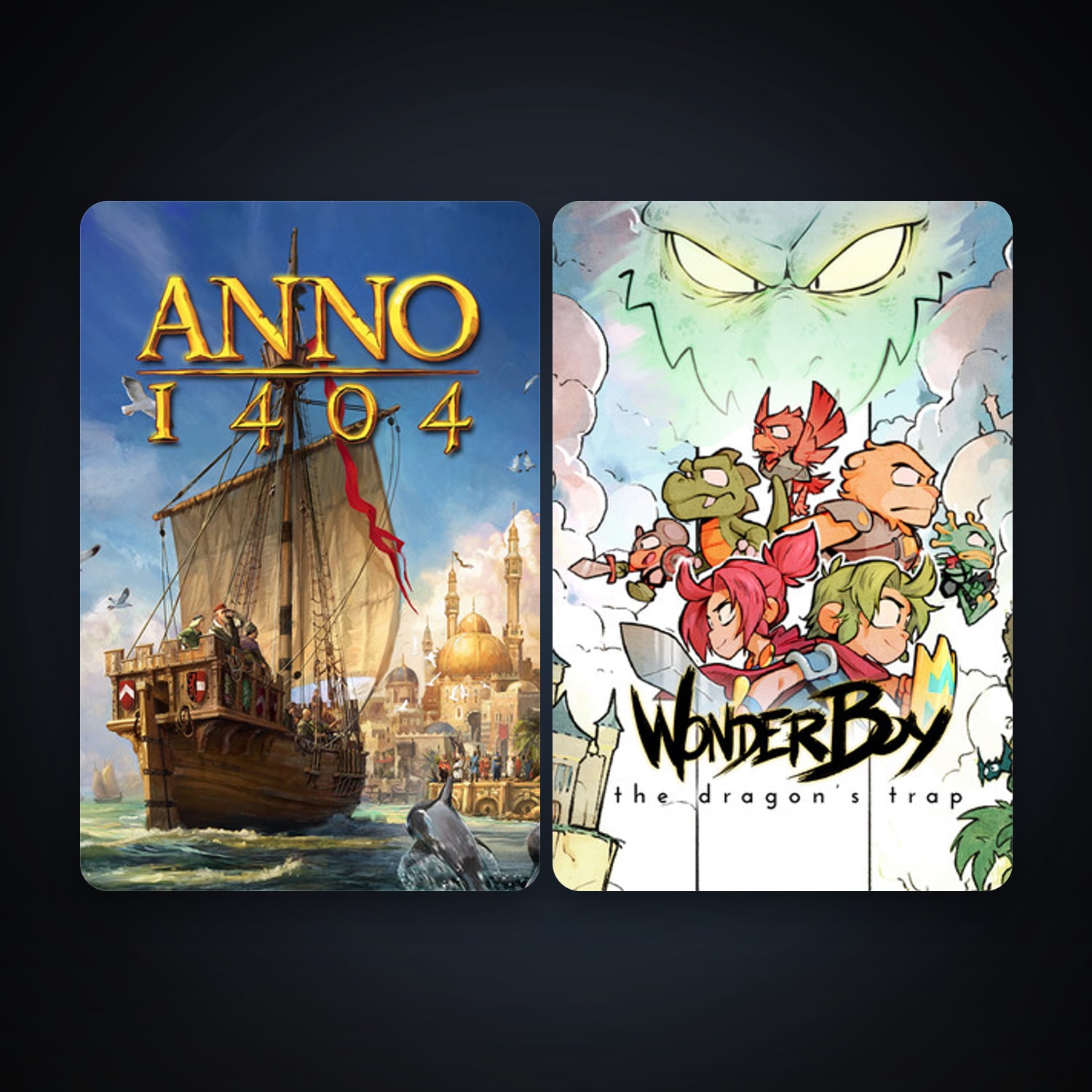 Anno 1404 + Wonder Boy: The Dragon's Trap, 11 games, clean — HabibiAccounts