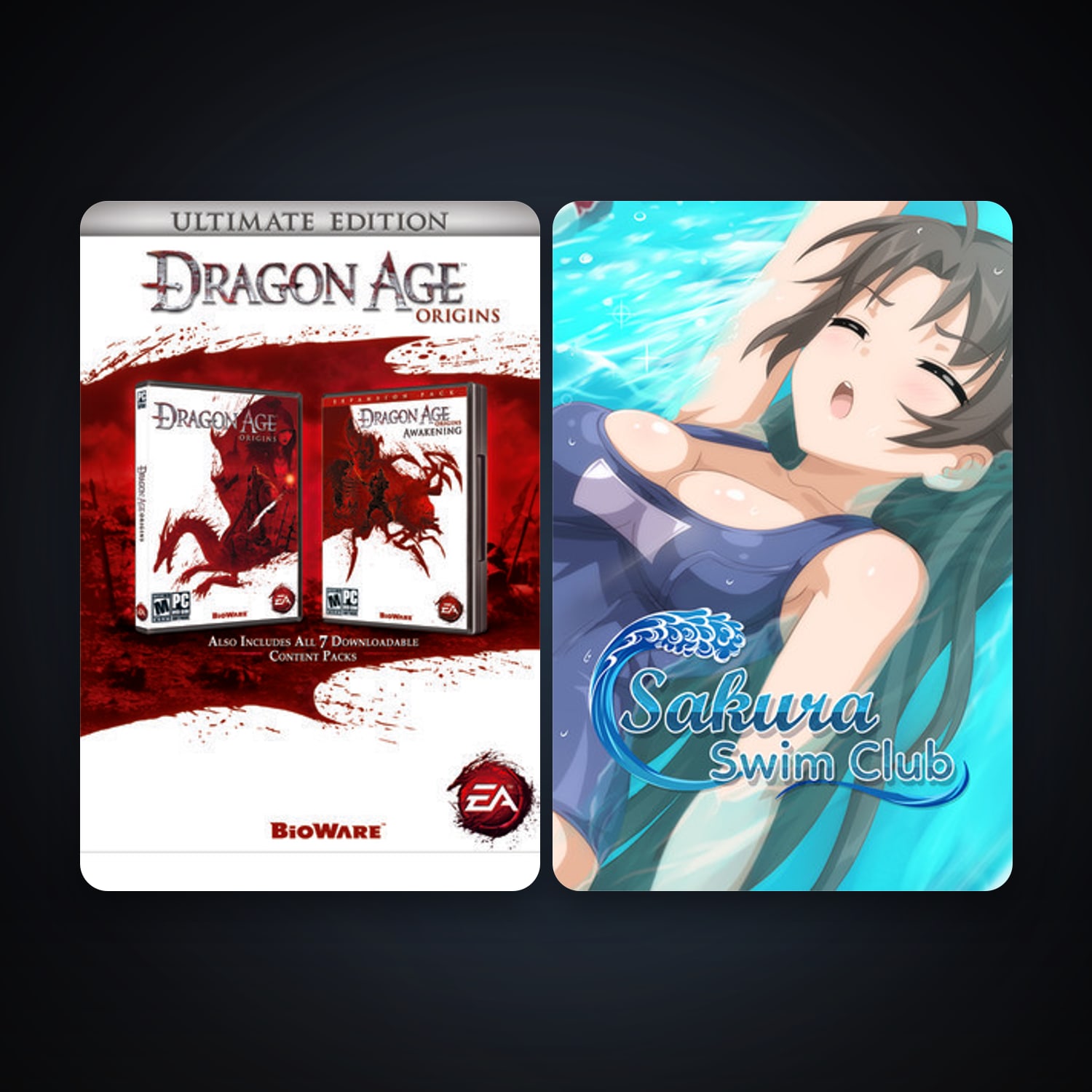 Dragon Age: Origins - Ultimate Edition + Sakura Swim Club, 6 games, clean — HabibiAccounts