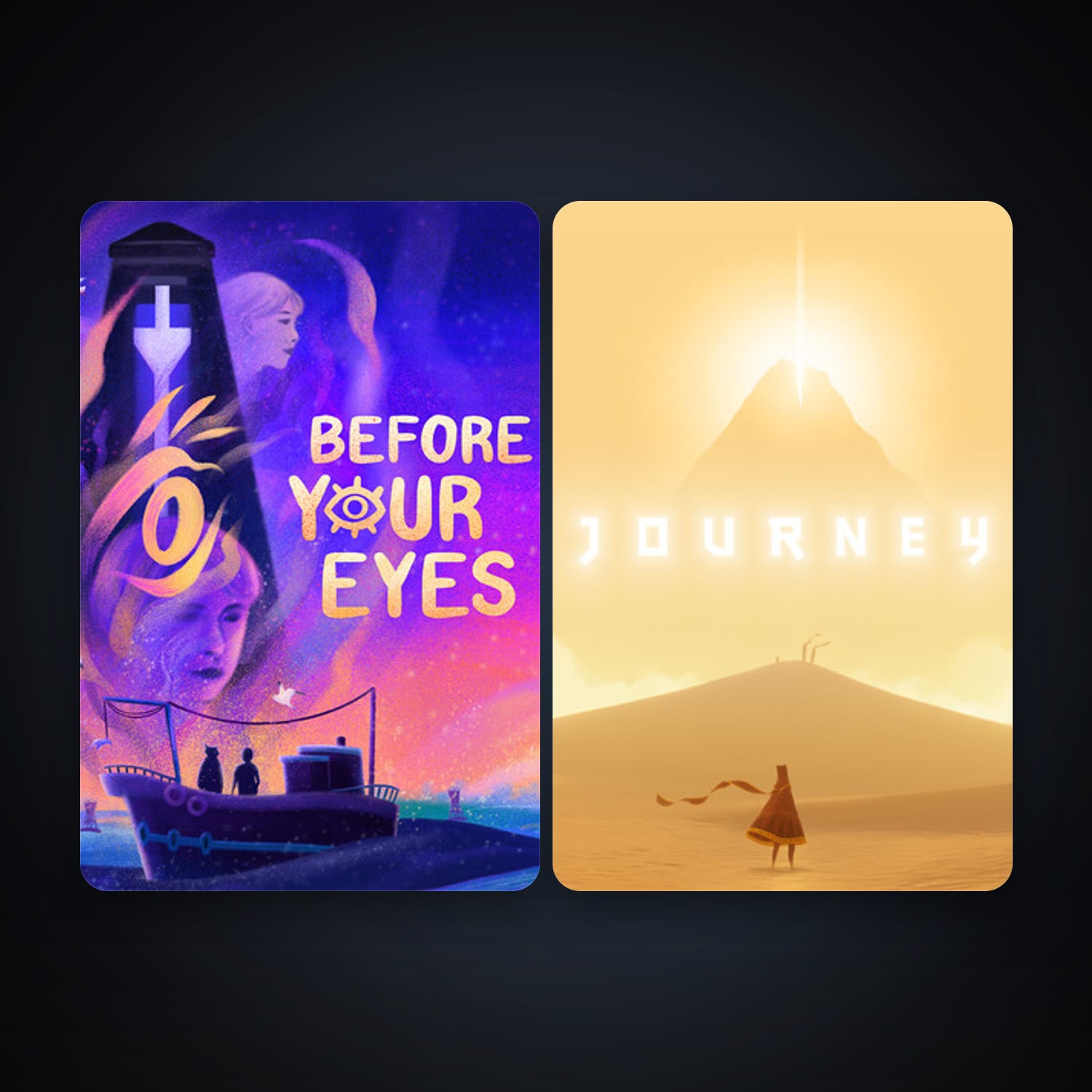 Journey + Before Your Eyes, 28 games, clean — HabibiAccounts