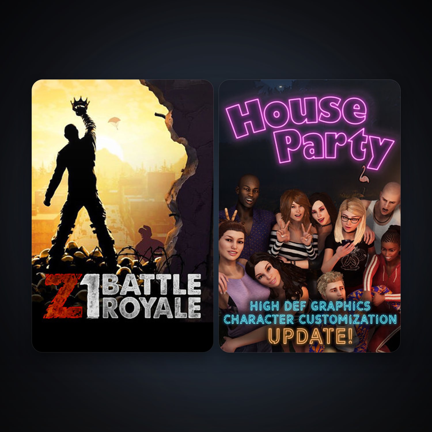Z1 Battle Royale + House Party, 5 games, clean — HabibiAccounts