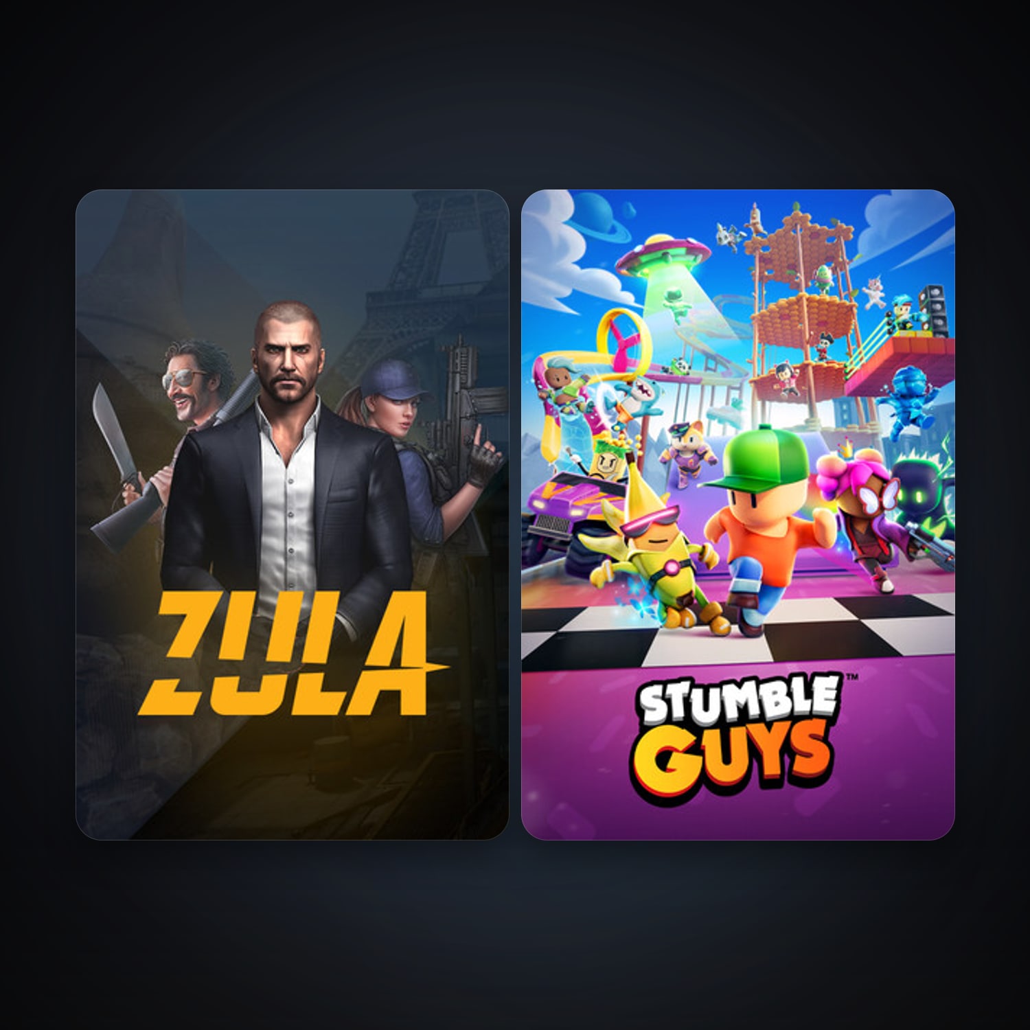 Zula Global + Stumble Guys, 3 games, clean — HabibiAccounts