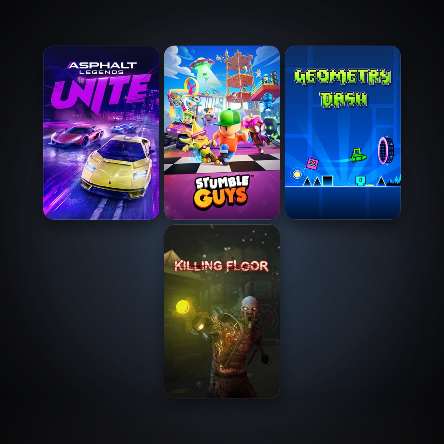 Killing Floor + Geometry Dash, 9 games, clean — HabibiAccounts