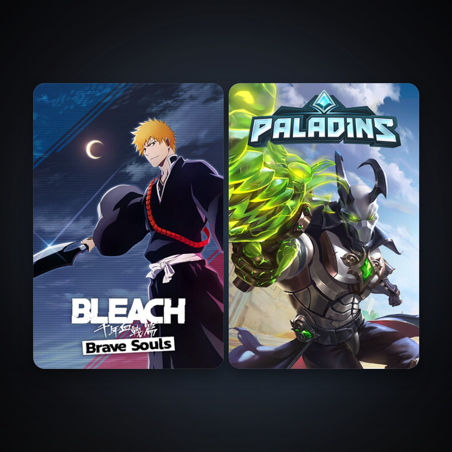 Paladins + BLEACH Brave Souls, 6 games, clean — HabibiAccounts