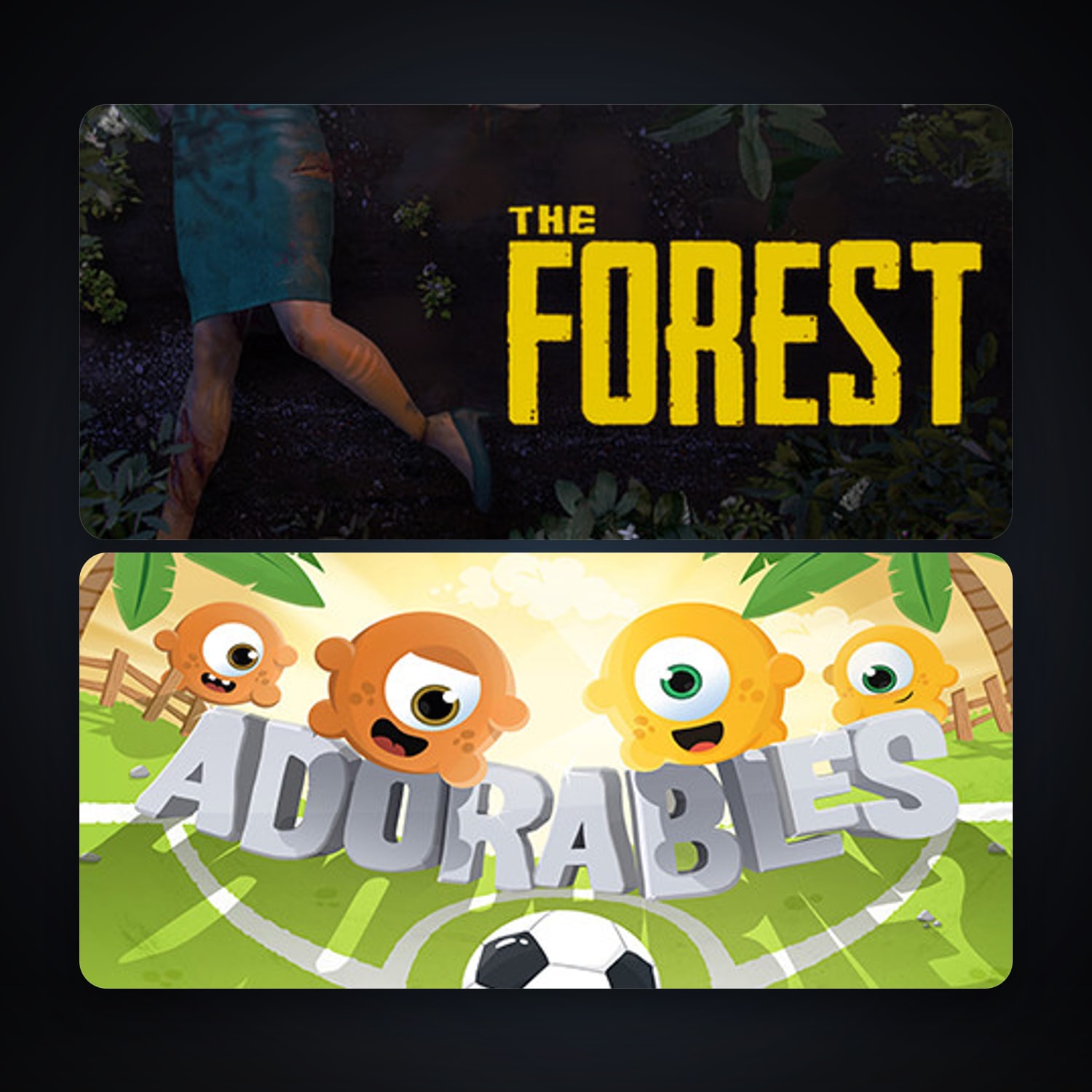 The Forest + Adorables, 11 games, clean — HabibiAccounts