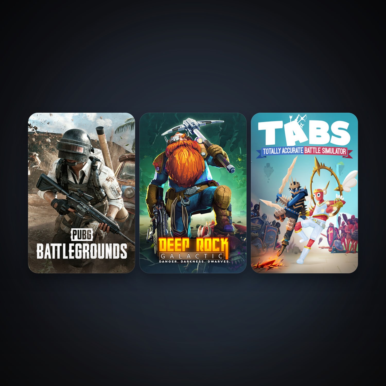 Totally Accurate Battle Simulator + Deep Rock Galactic, 6 games, clean — HabibiAccounts