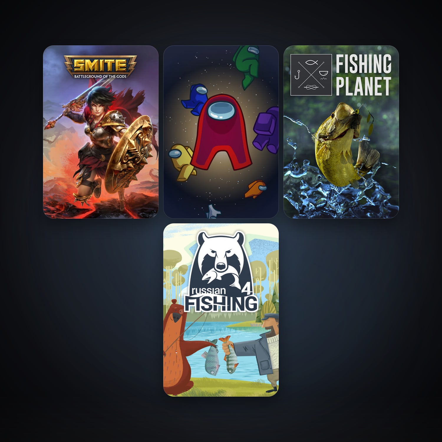 Fishing Planet + SMITE, 8 games, clean — HabibiAccounts