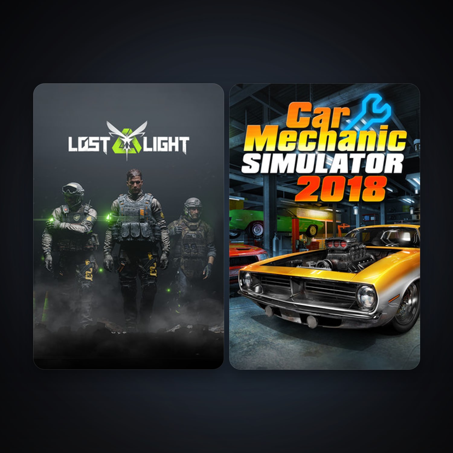 Car Mechanic Simulator 2018 + Lost Light, 3 games, clean — HabibiAccounts