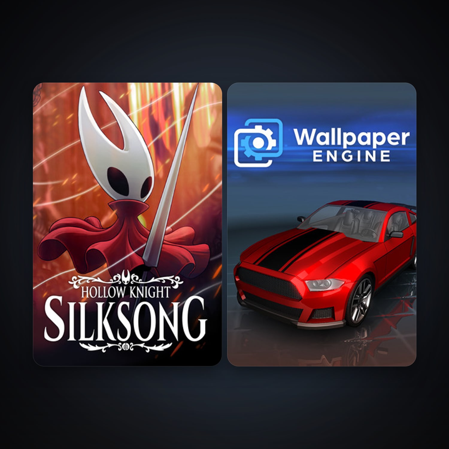 Wallpaper Engine + Hollow Knight: Silksong, 6 games, clean — HabibiAccounts