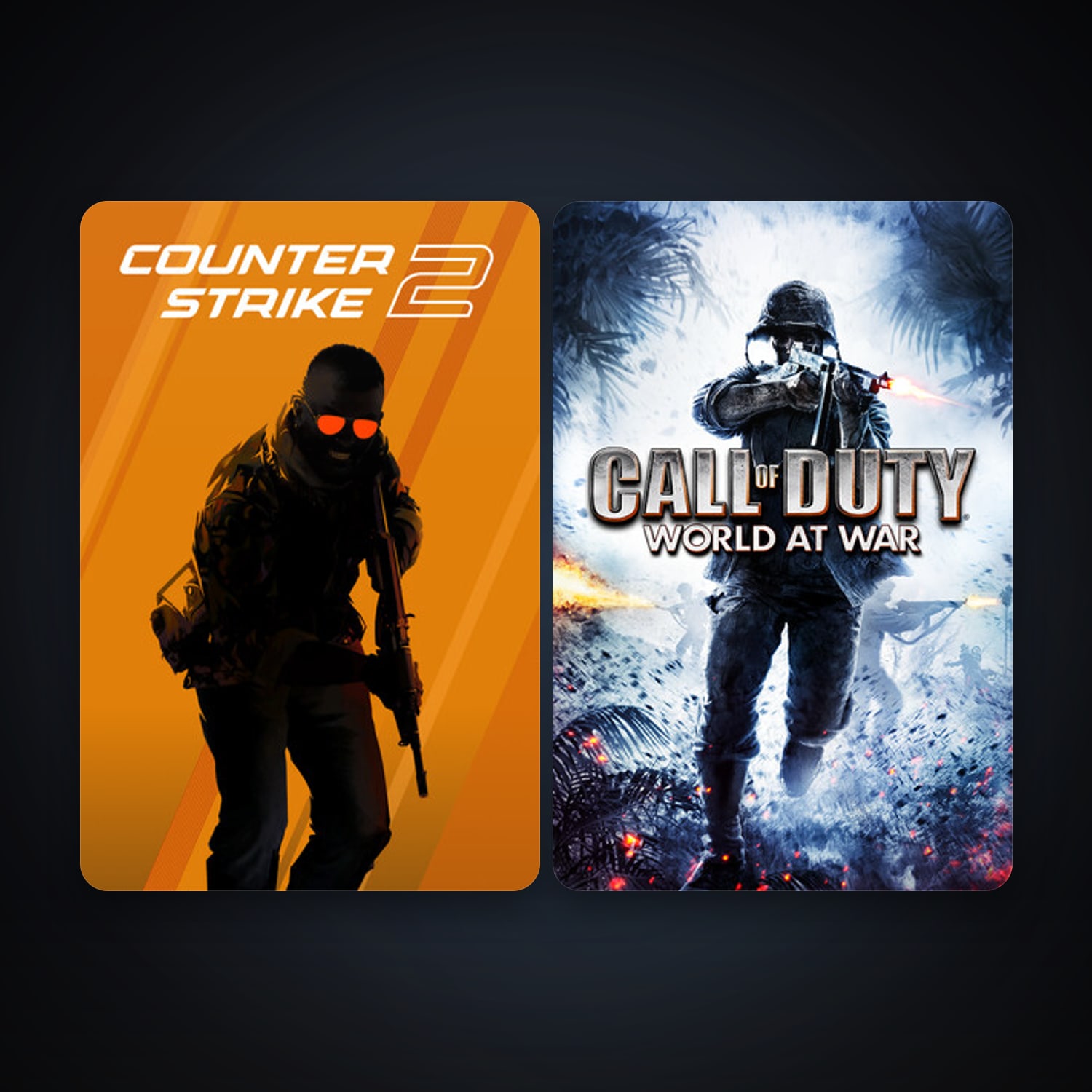 CS2 Prime + Call of Duty: World at War, 2 games, clean — HabibiAccounts