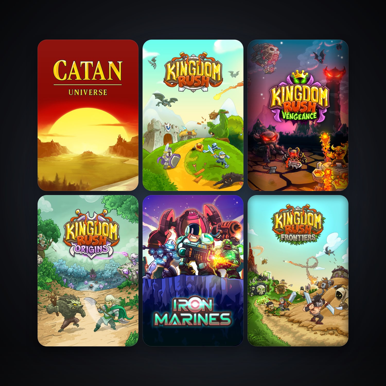 Kingdom Rush - Tower Defense + Kingdom Rush Frontiers, 10 games, clean — HabibiAccounts