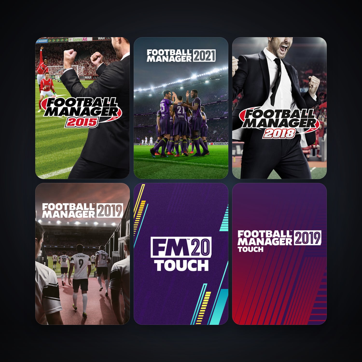 Football Manager 2015 + Football Manager 2018, 9 games, clean — HabibiAccounts