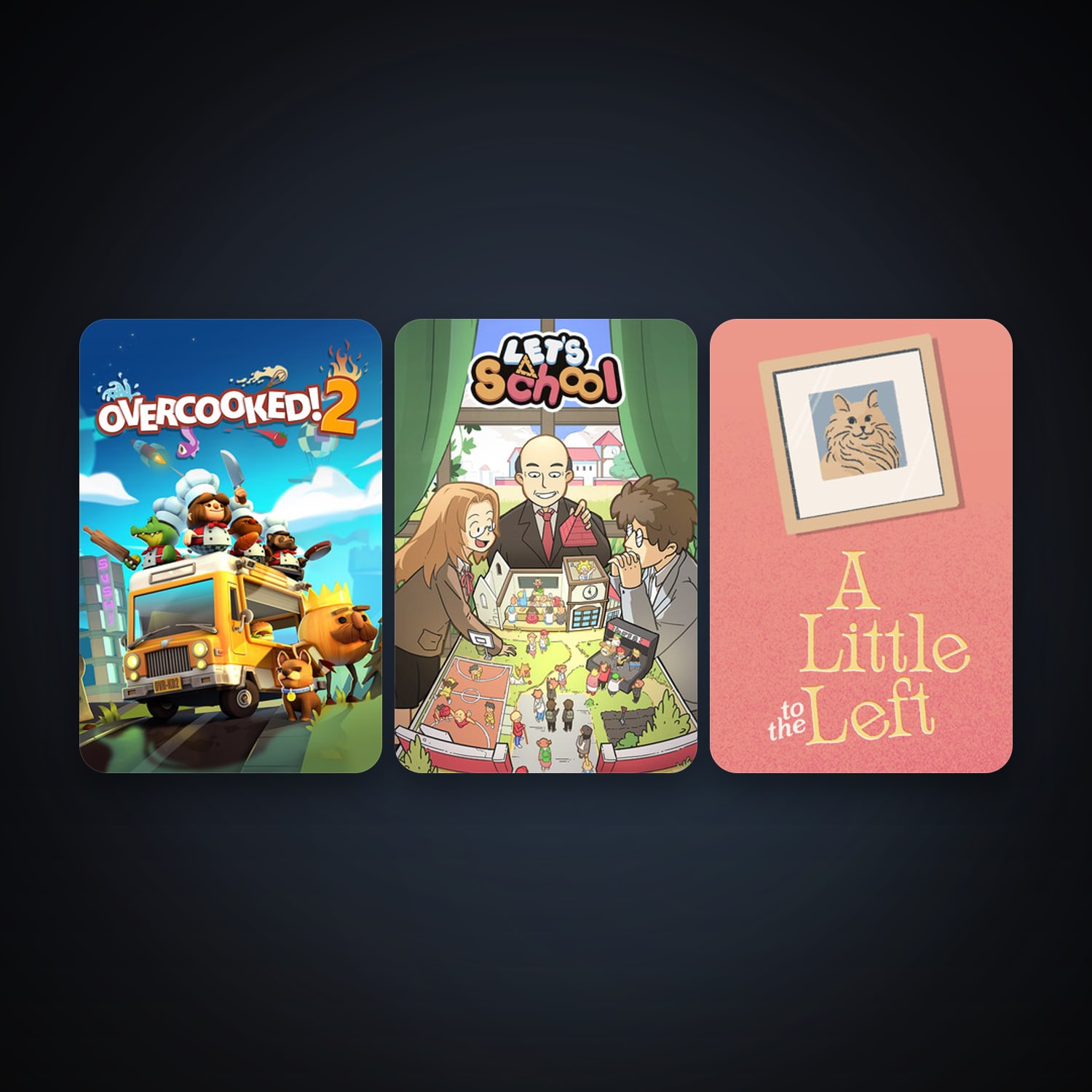 هالحساب ستيم فلين، Overcooked! 2 وA Little to the Left، 4 لعبة، صامد واضح — HabibiAccounts