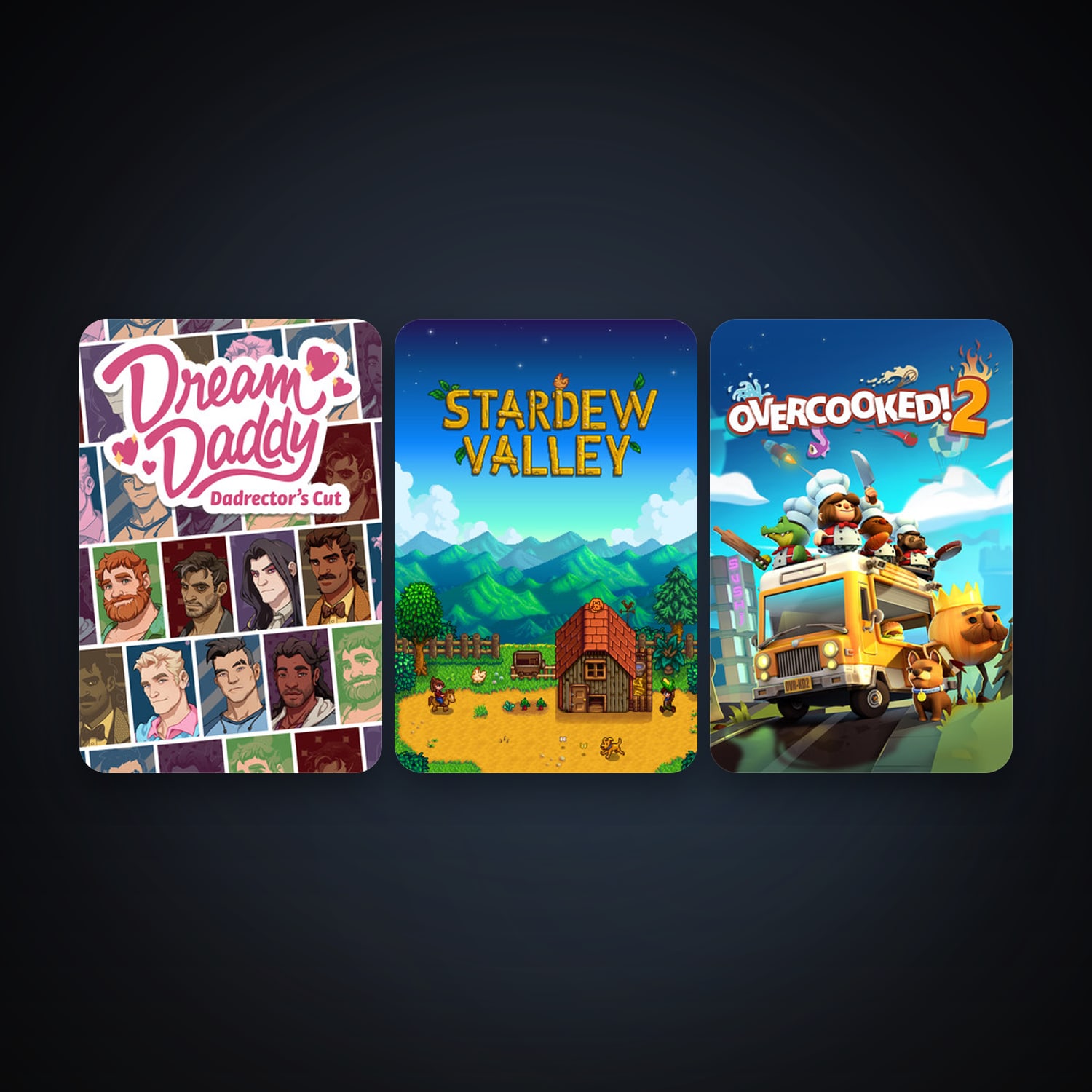Stardew Valley + Dream Daddy: A Dad Dating Simulator, 3 games, clean — HabibiAccounts