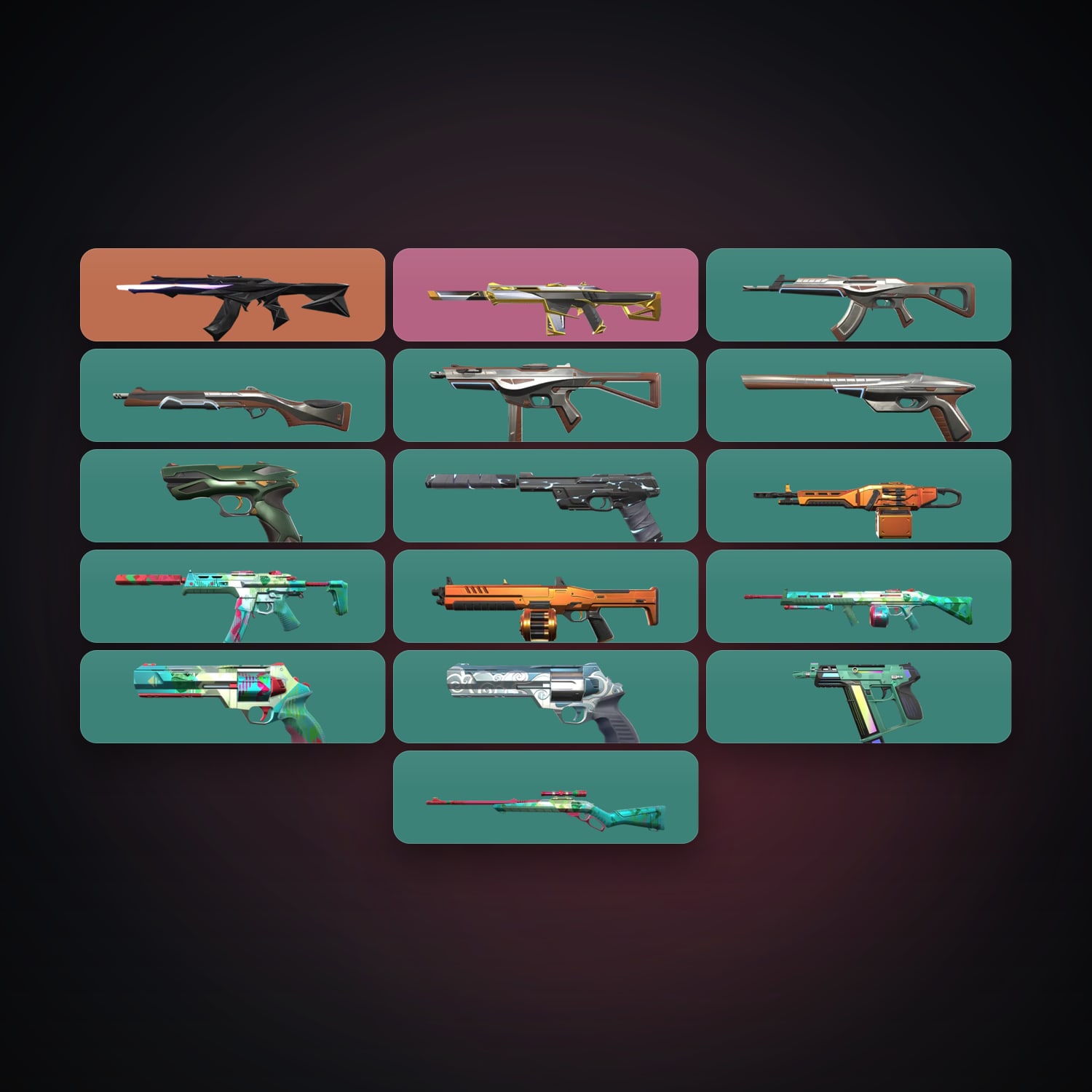 AP Silver 1 locker — 16 skins, lvl 78 — HabibiAccounts