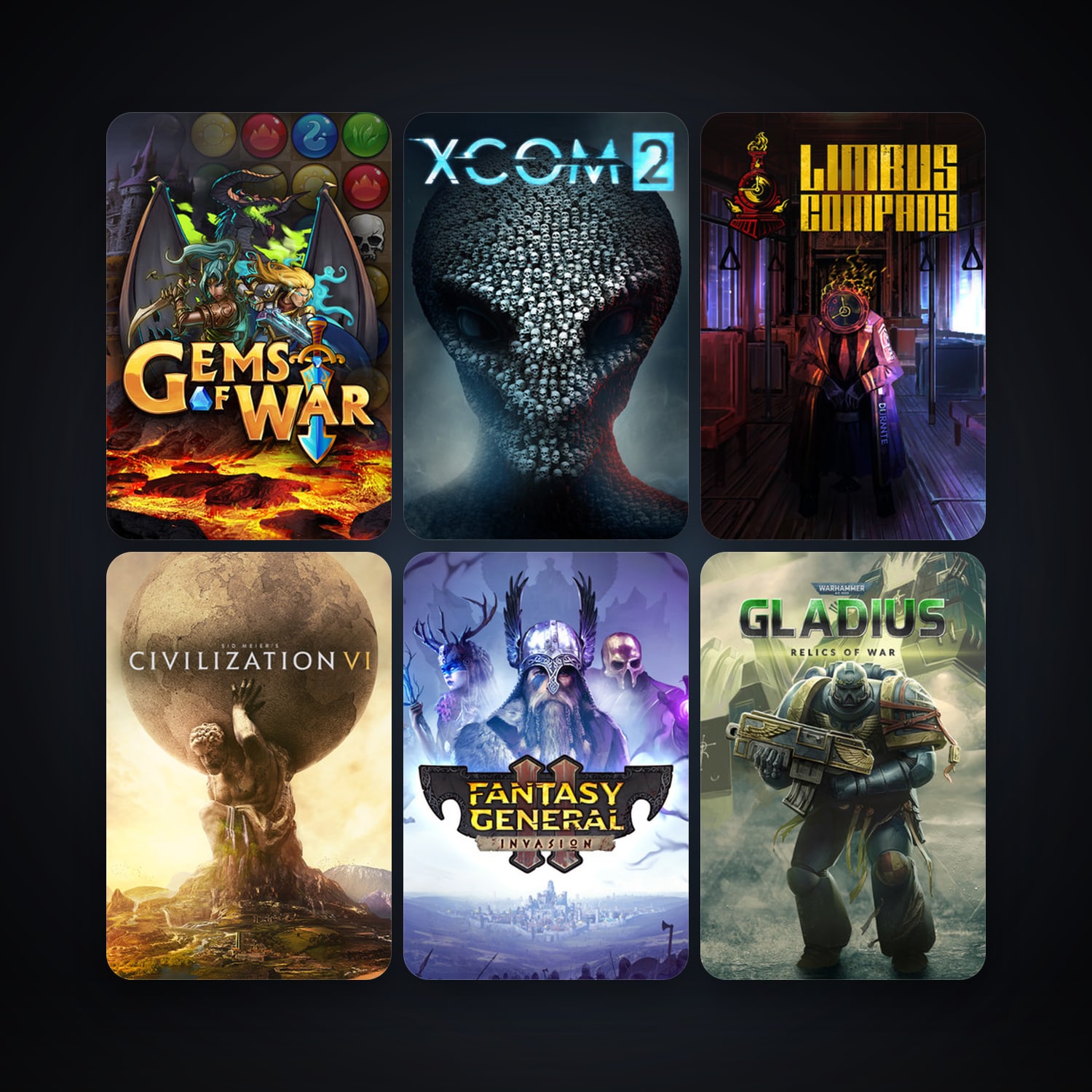 XCOM 2 + Sid Meier's Civilization VI, 7 games, clean — HabibiAccounts