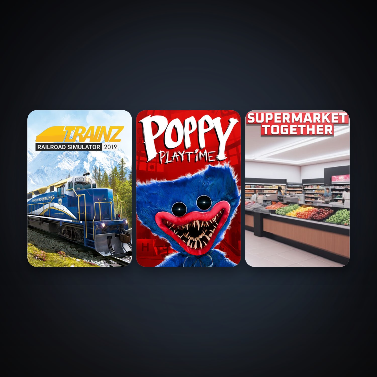 Trainz Railroad Simulator 2019 + Poppy Playtime, 5 games, clean — HabibiAccounts