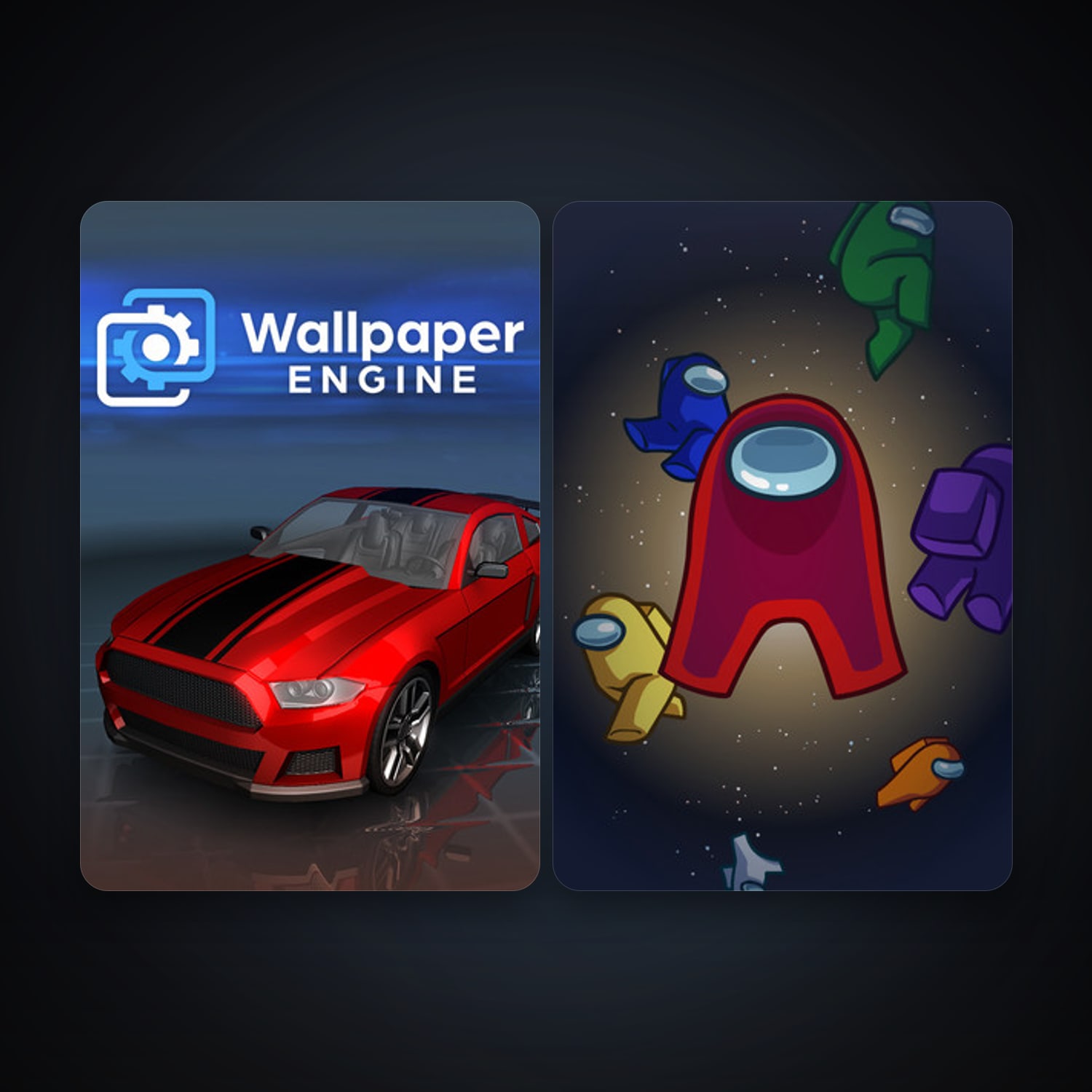 Wallpaper Engine + Among Us, 3 games, clean — HabibiAccounts