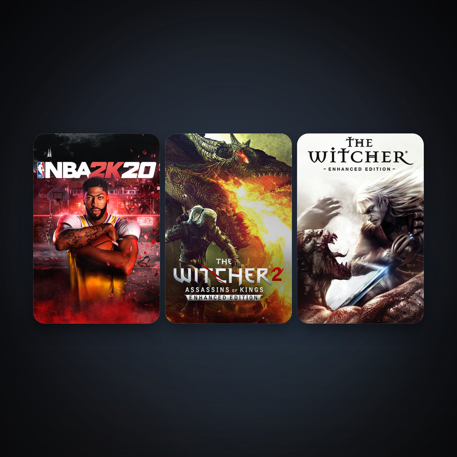 هالحساب ستيم فلين، The Witcher: Enhanced Edition Director's Cut وThe Witcher 2: Assassins of Kings Enhanced Edition، 3 لعبة، صامد واضح — HabibiAccounts