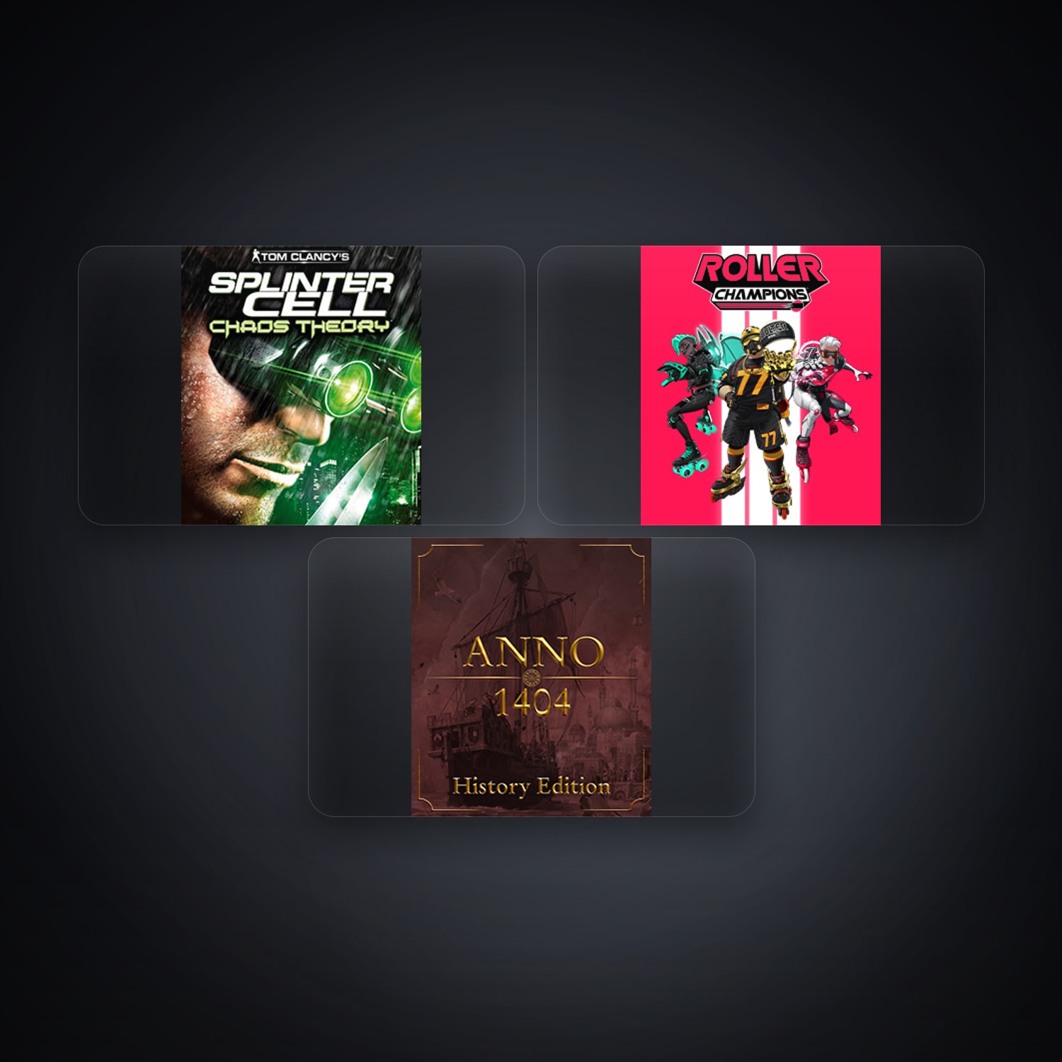 حساب يوبيسوفت فيه Tom Clancy's Splinter Cell Chaos Theory وRoller Champions، ID، 3 ألعاب — HabibiAccounts