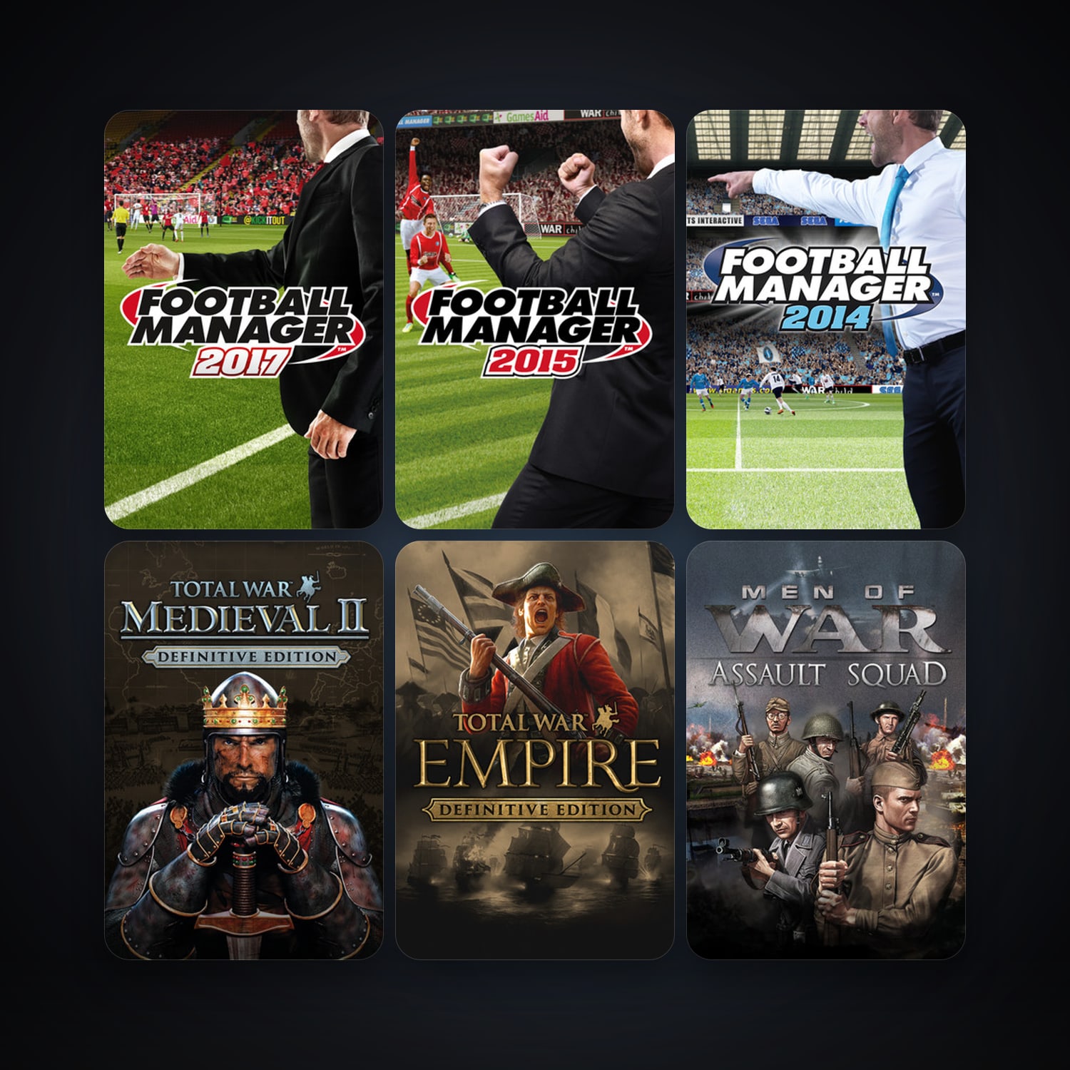 Medieval II: Total War + Empire: Total War, 13 games, clean — HabibiAccounts