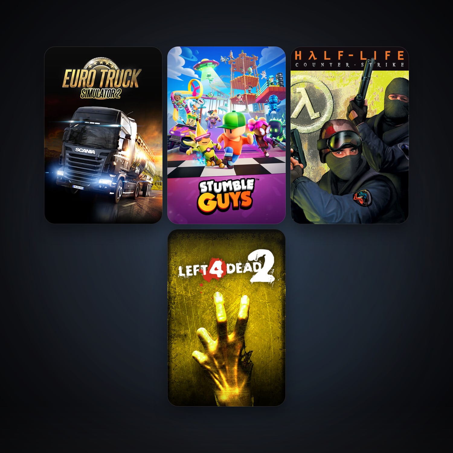 Counter-Strike + Left 4 Dead 2, 9 games, clean — HabibiAccounts