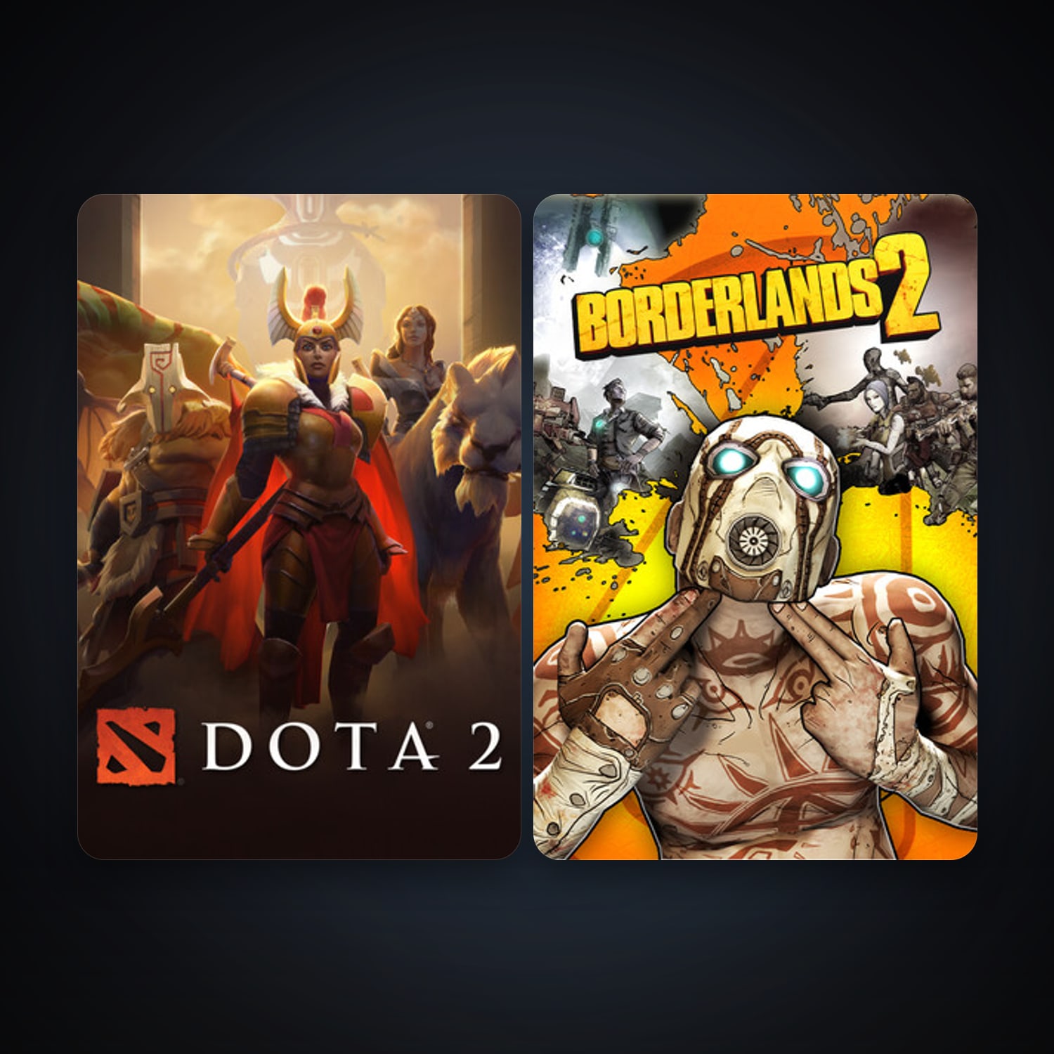 Dota 2 + Borderlands 2, 3 games, clean — HabibiAccounts