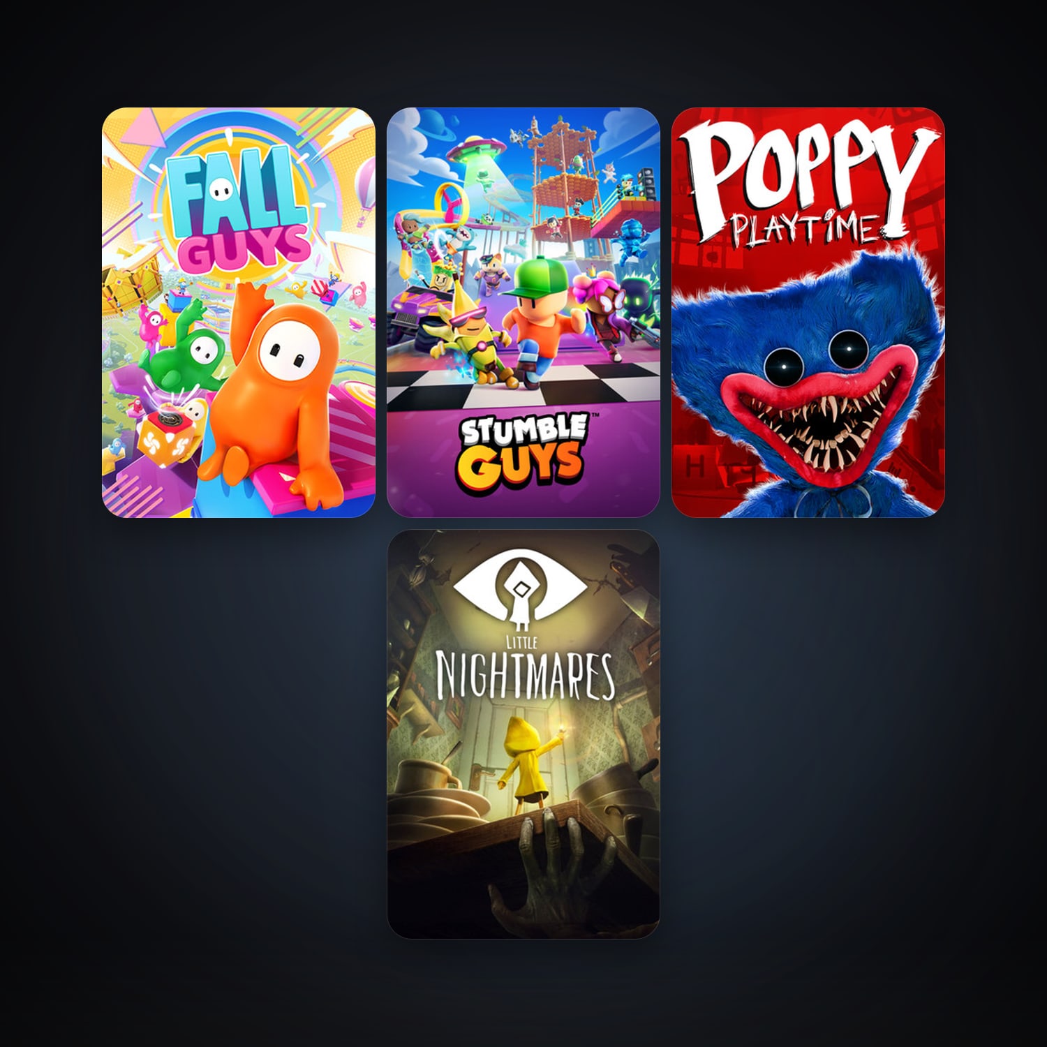 Little Nightmares + Fall Guys, 6 games, clean — HabibiAccounts