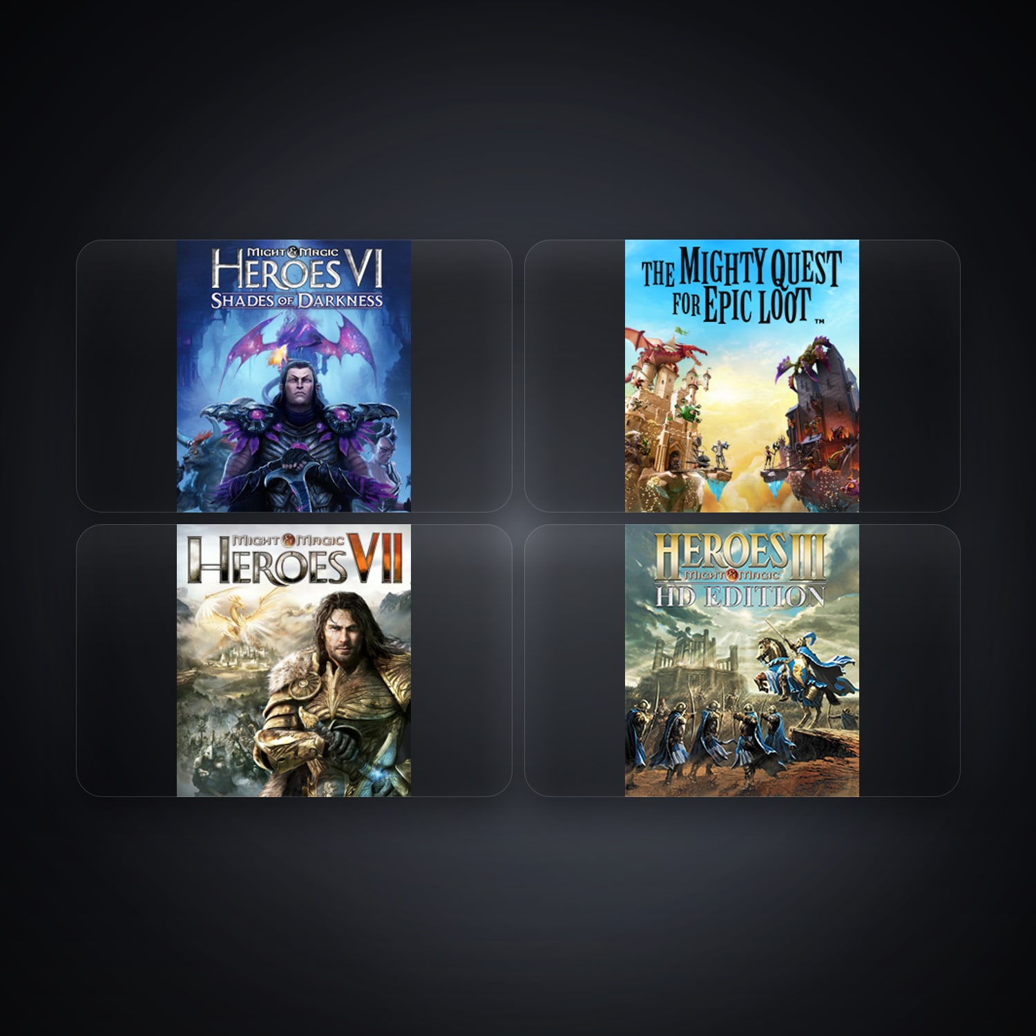 Ubisoft account — Might & Magic Heroes VI + The Mighty Quest for Epic Loot — SE — 4 games — HabibiAccounts