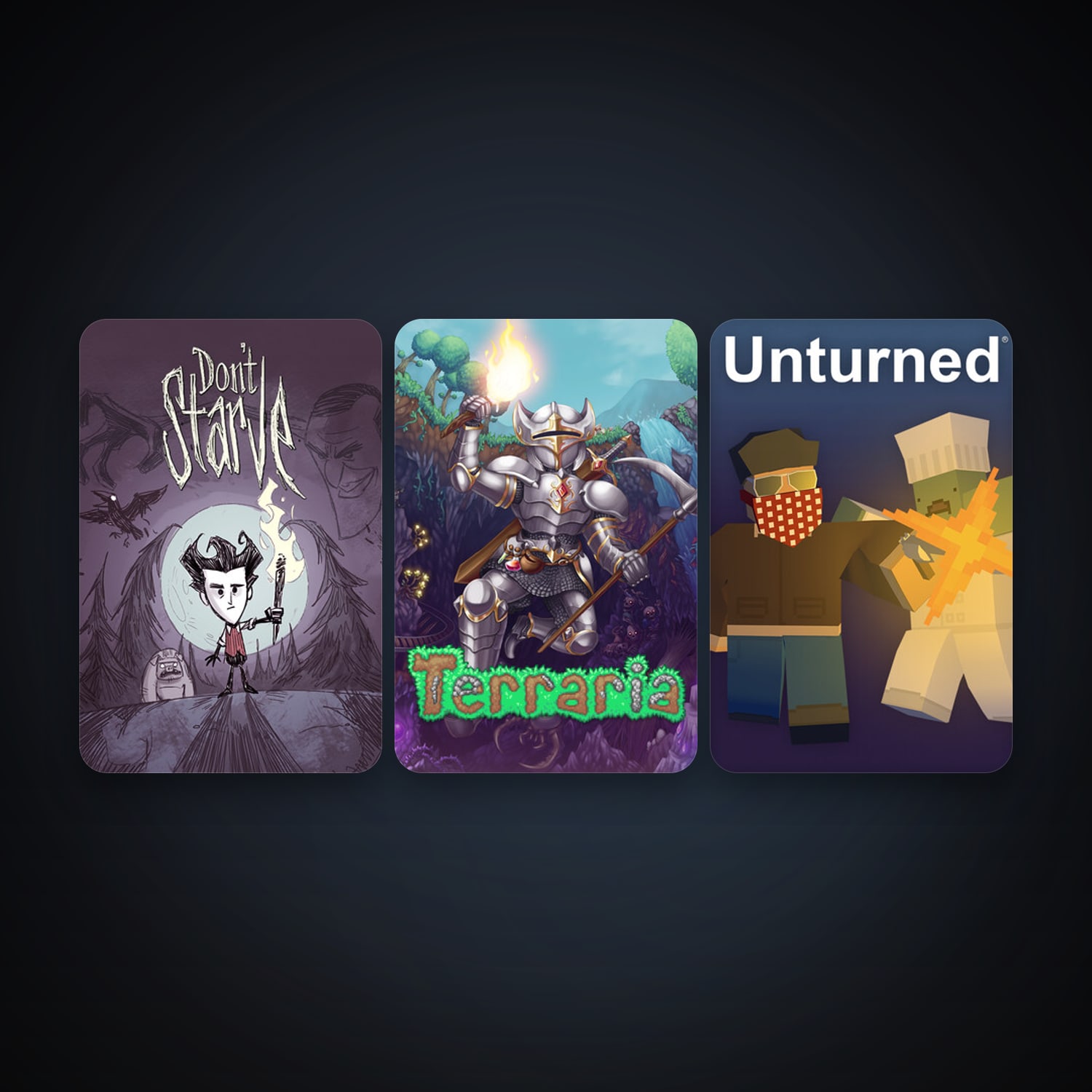 Terraria + Don't Starve, 4 games, clean — HabibiAccounts