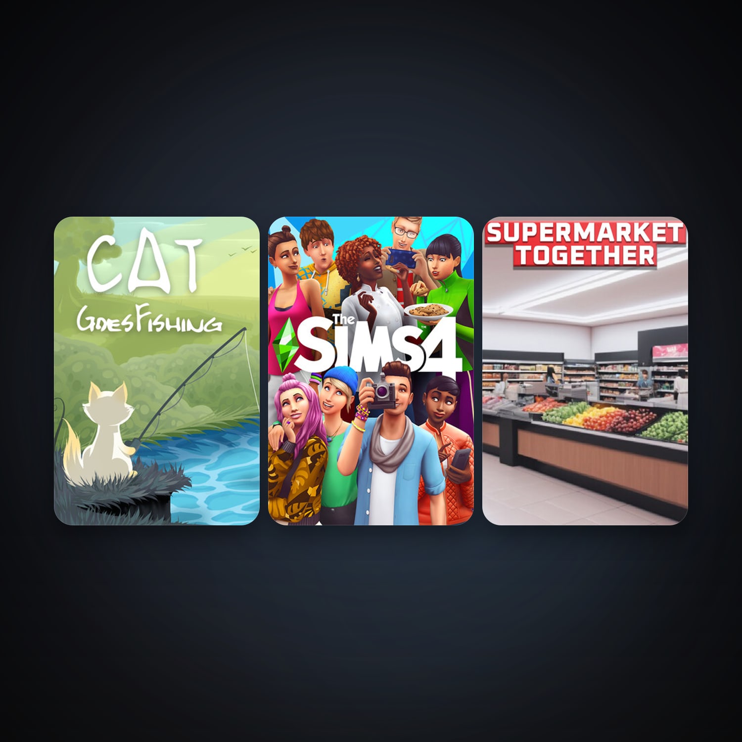 Cat Goes Fishing + The Sims 4, 5 games, clean — HabibiAccounts