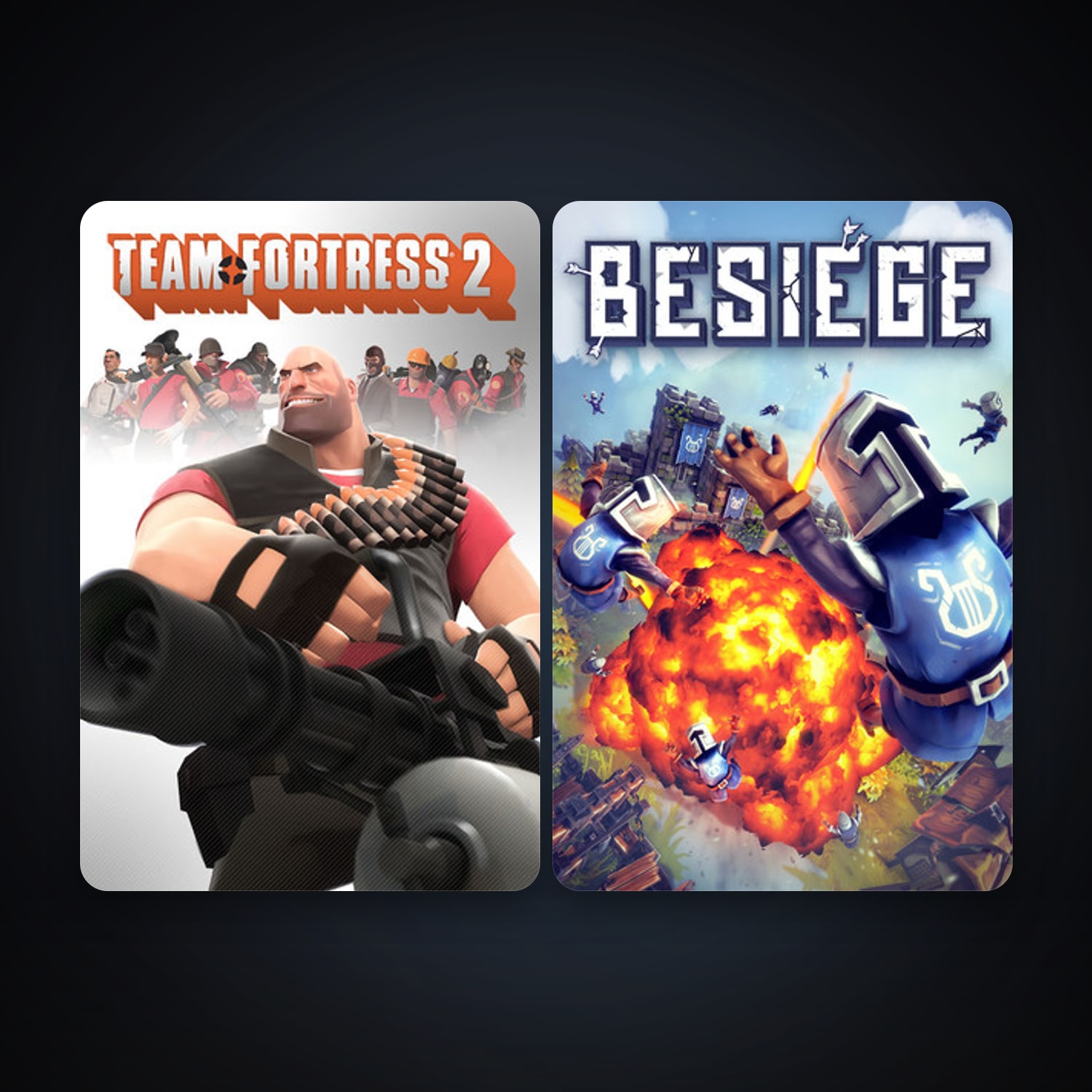 Team Fortress 2 + Besiege, 3 games, clean — HabibiAccounts