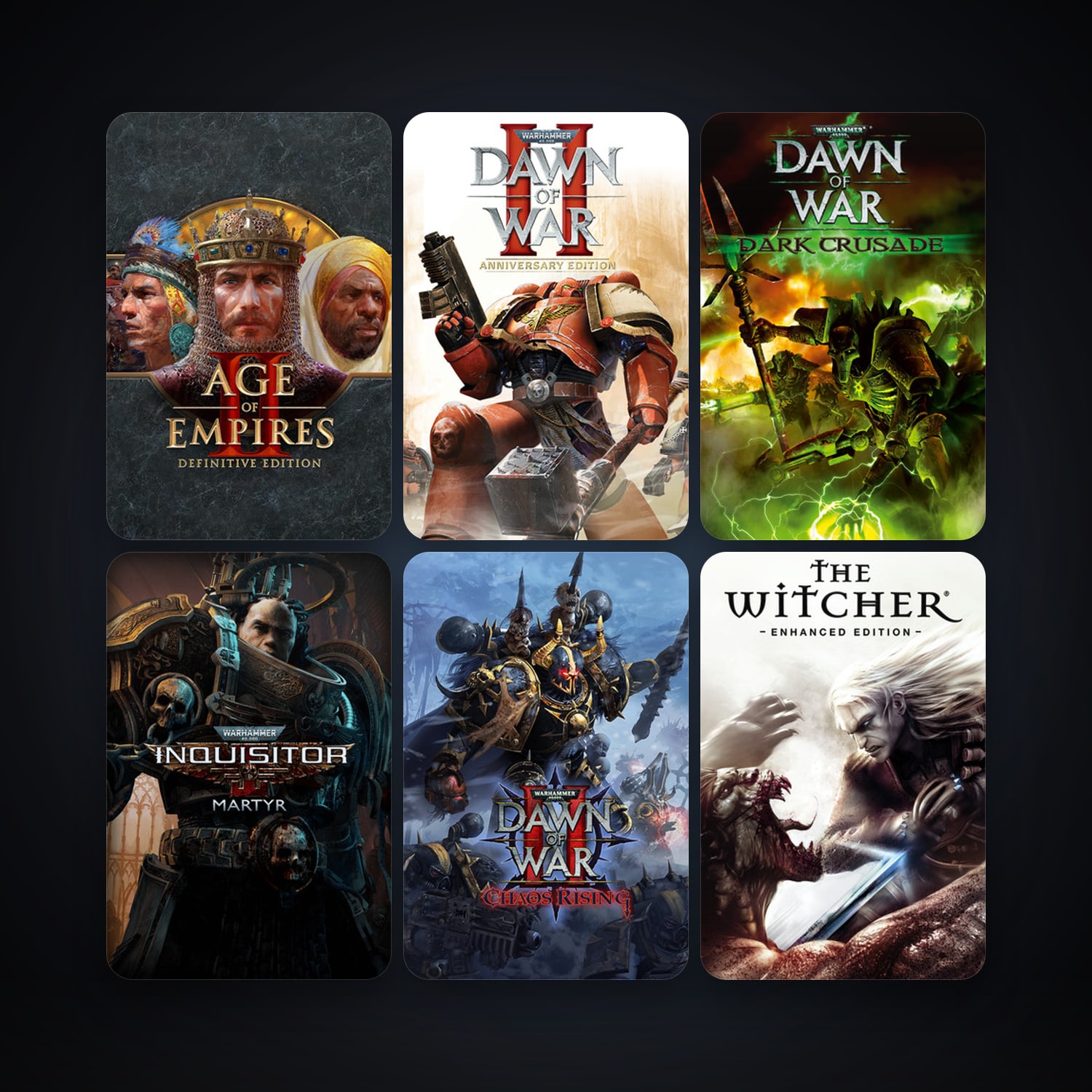 Warhammer 40,000: Dawn of War - Game of the Year Edition + Warhammer 40,000: Dawn of War - Dark Crusade, 14 games, clean — HabibiAccounts