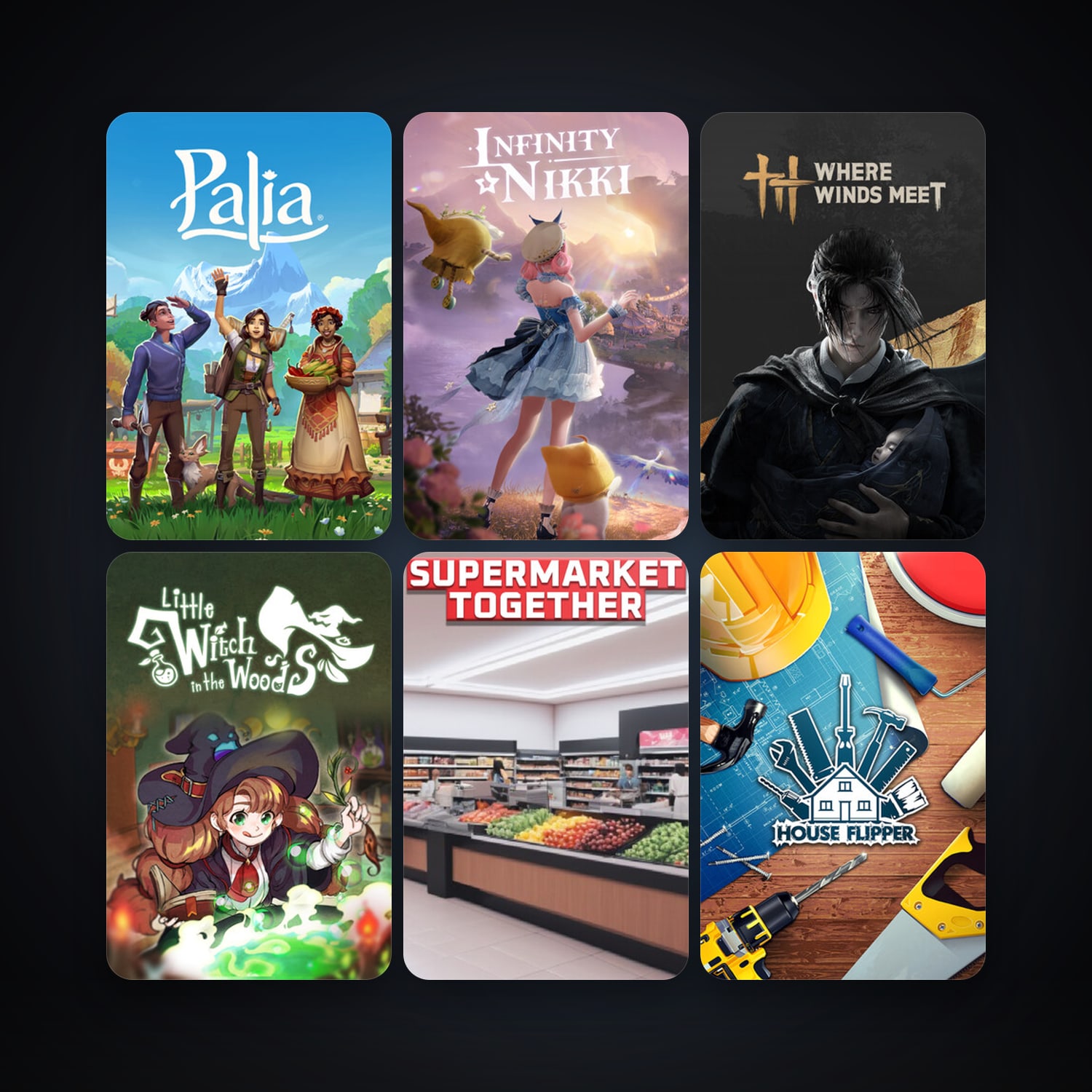 House Flipper + Little Witch in the Woods, 15 games, clean — HabibiAccounts