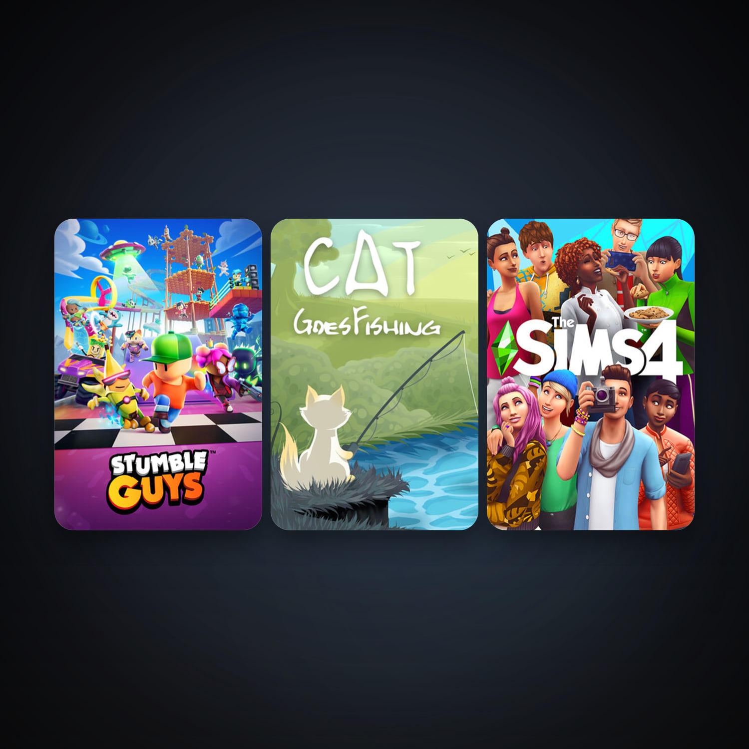 Cat Goes Fishing + The Sims 4, 3 games, clean — HabibiAccounts
