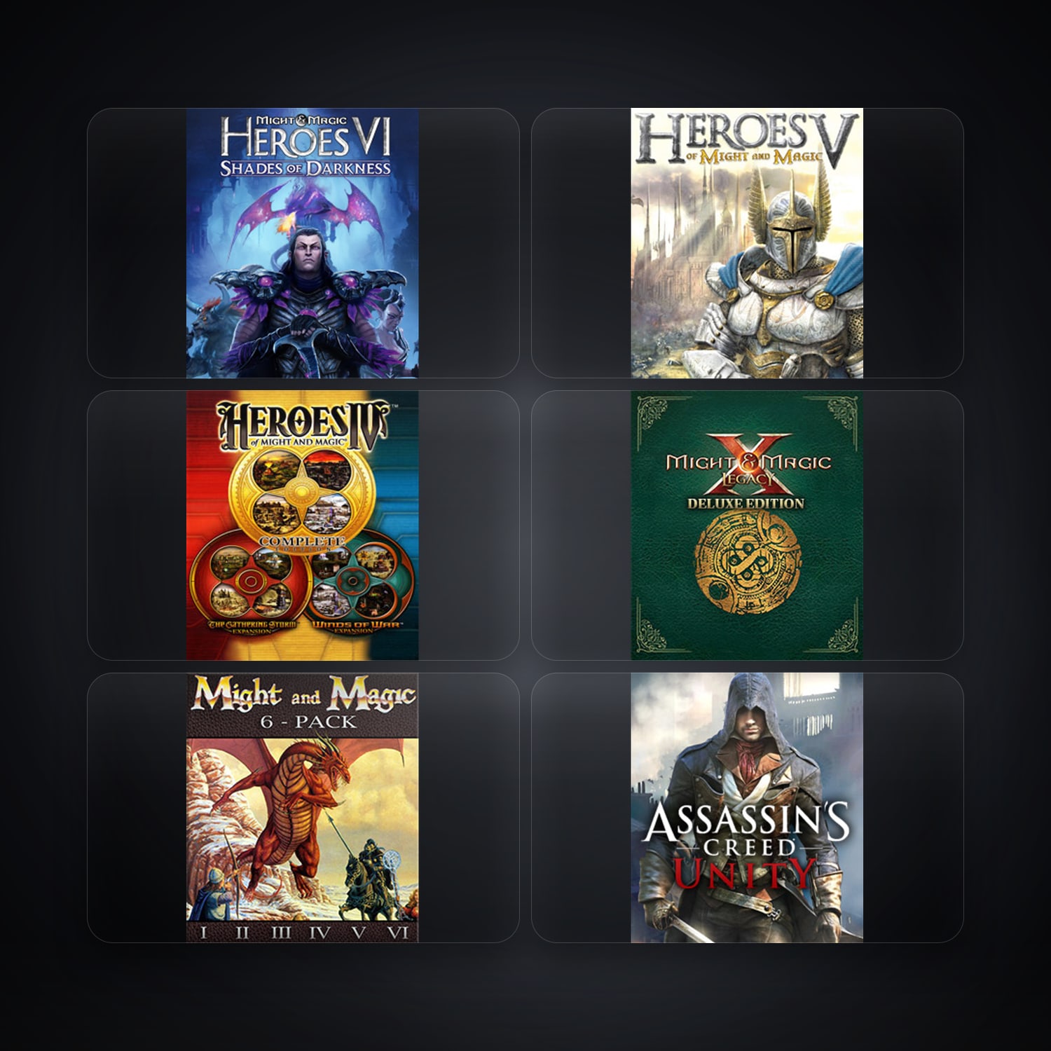 حساب يوبيسوفت فيه Might & Magic Heroes VI وHeroes of Might and Magic V، DK، 8 ألعاب — HabibiAccounts