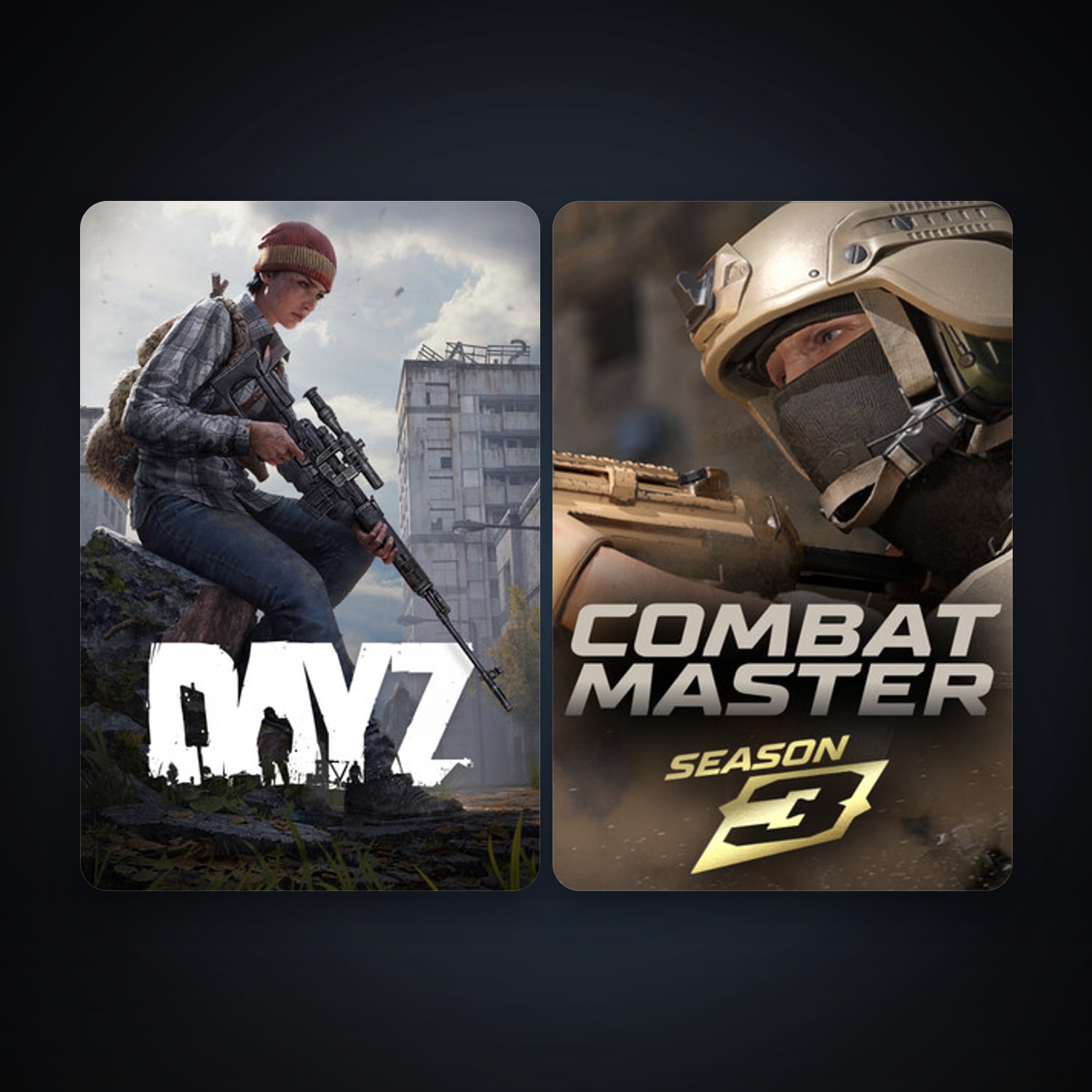 DayZ + Combat Master: Season 1, 5 games, clean — HabibiAccounts