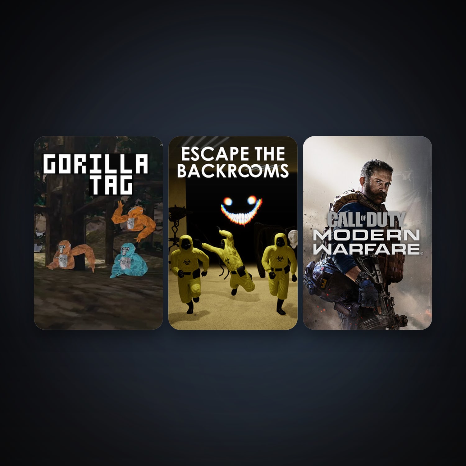 Gorilla Tag + Escape the Backrooms, 8 games, clean — HabibiAccounts