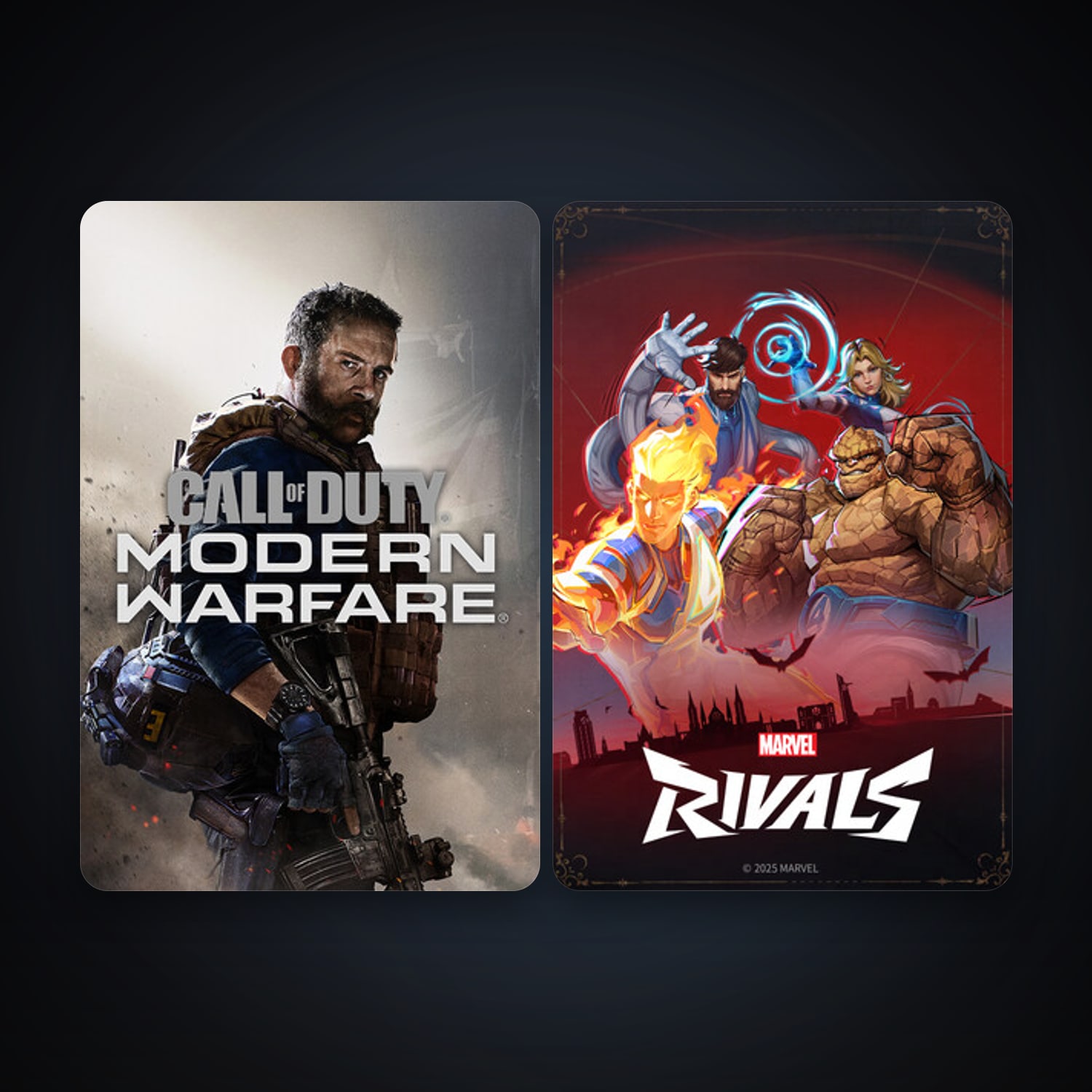 Call of Duty: Modern Warfare + Marvel Rivals, 4 games, clean — HabibiAccounts