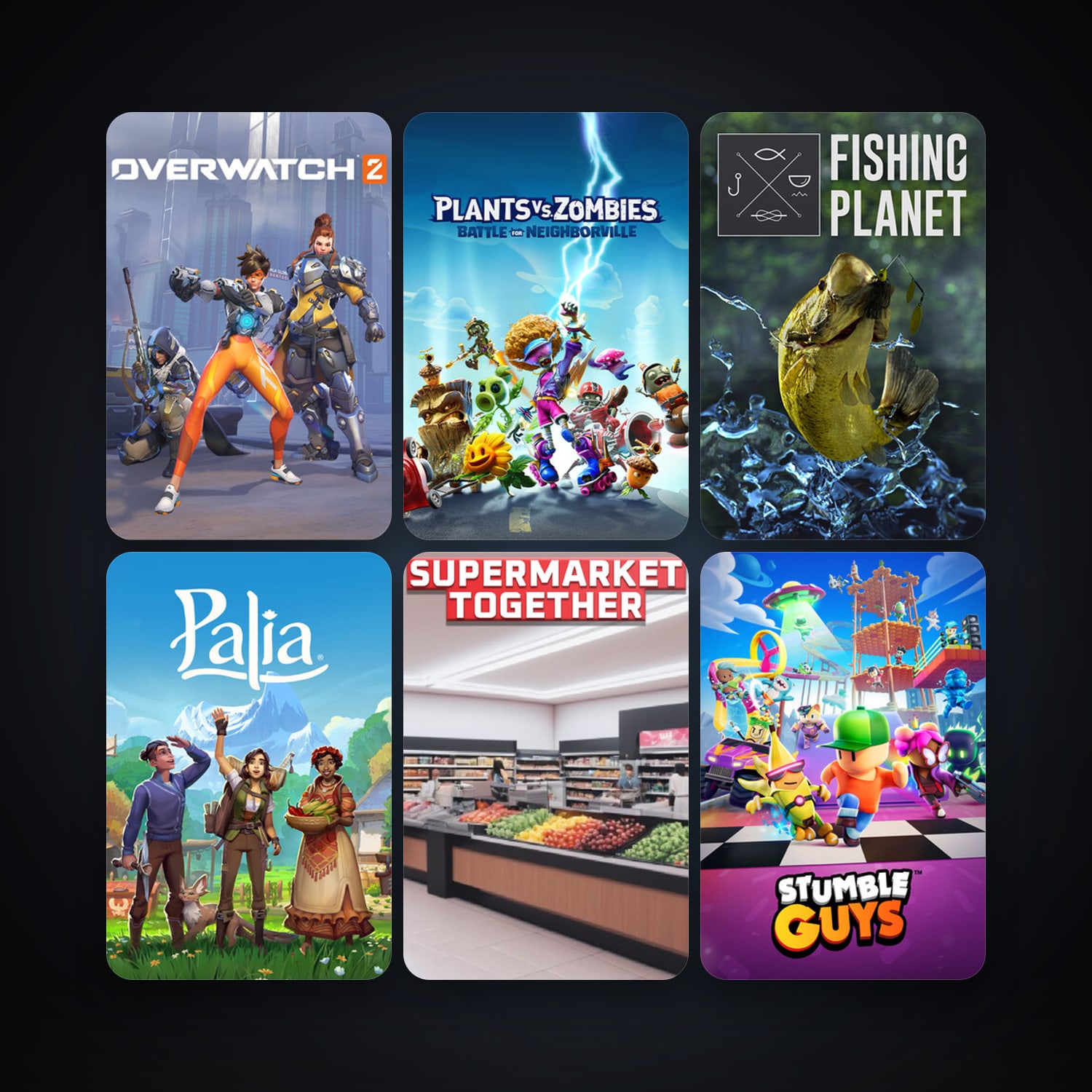 Fishing Planet + Plants vs. Zombies: Battle for Neighborville, 12 games, clean — HabibiAccounts