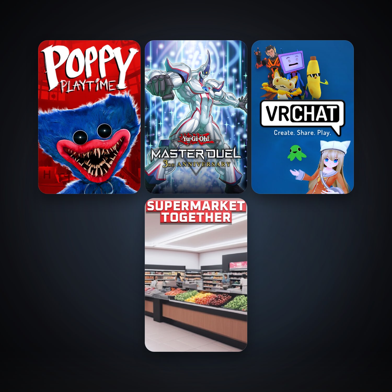 VRChat + Yu-Gi-Oh! Master Duel, 16 games, clean — HabibiAccounts