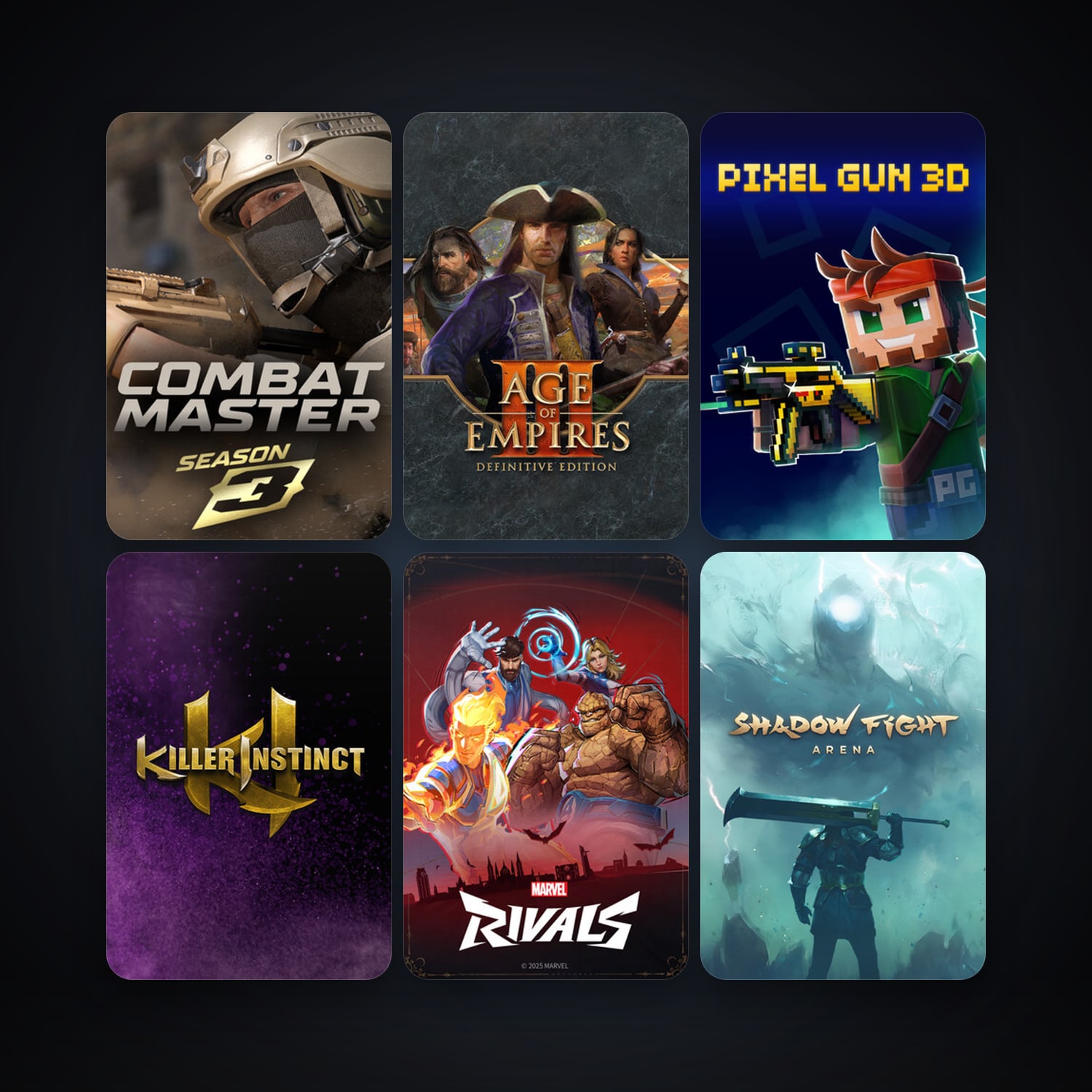 Killer Instinct + Age of Empires III: Definitive Edition, 8 games, clean — HabibiAccounts