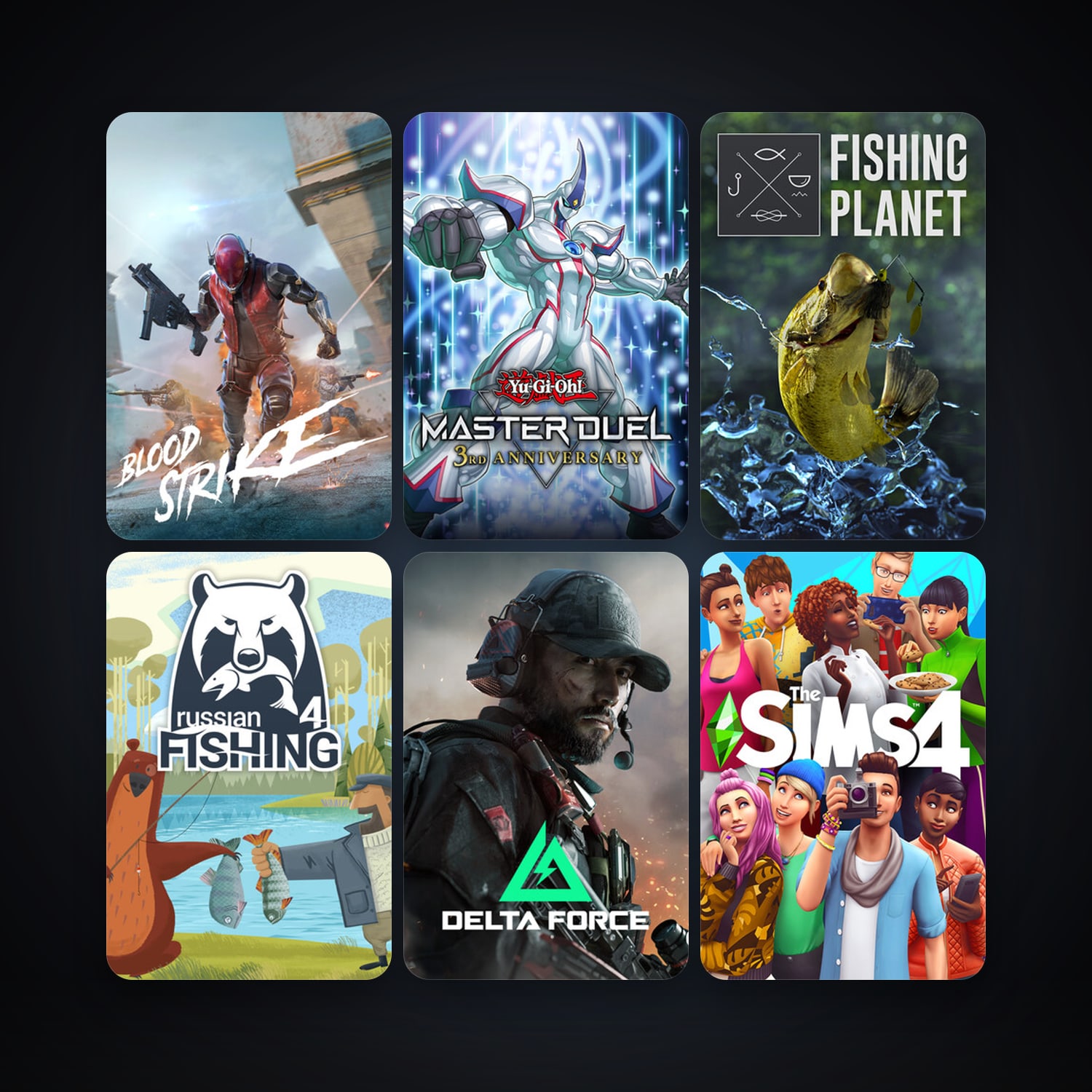 Fishing Planet + Russian Fishing 4, 11 games, clean — HabibiAccounts