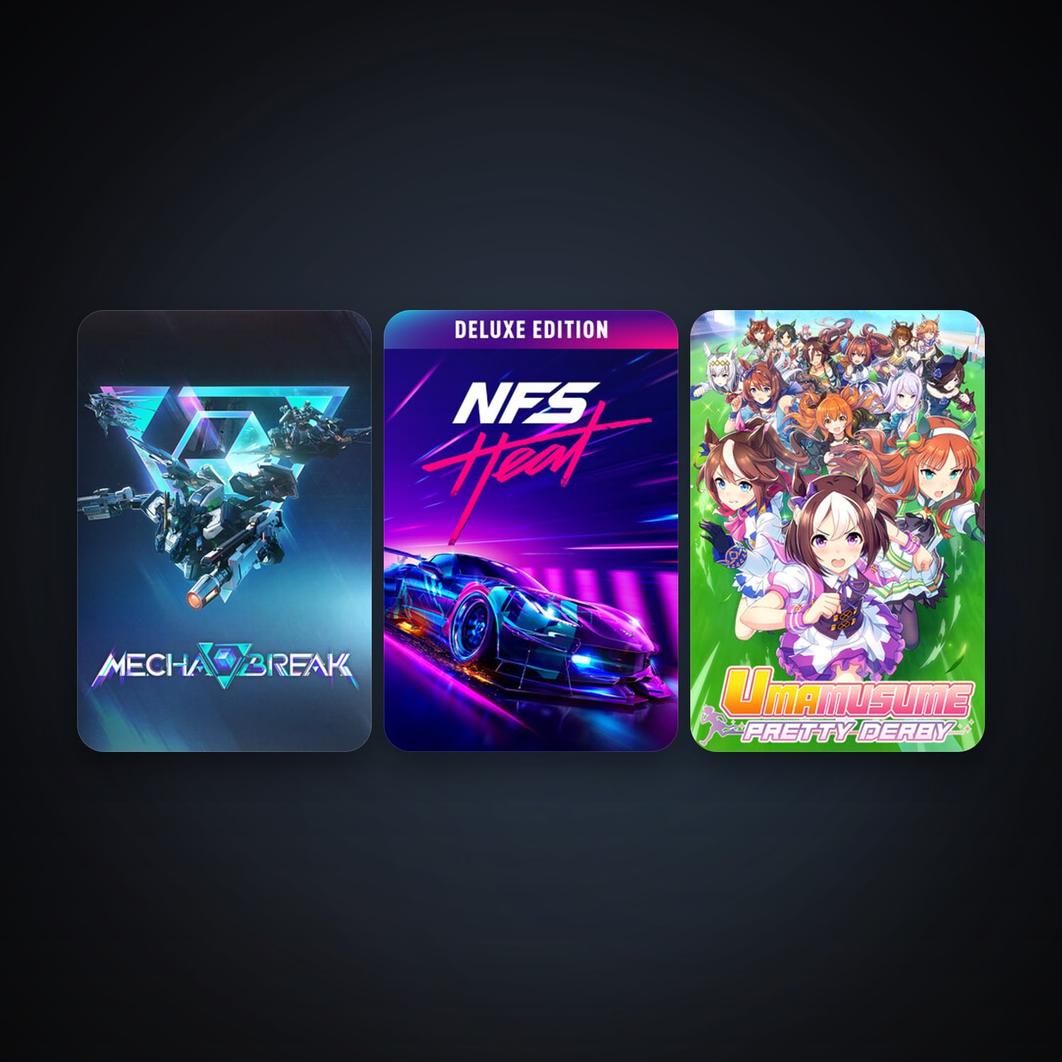 Need for Speed Heat + Mecha BREAK, 3 games, clean — HabibiAccounts